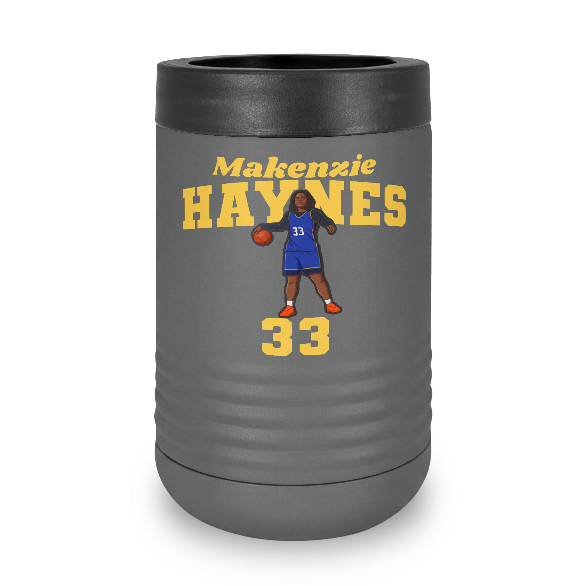 Stainless Can Cooler — character_signature_arch in Grey
