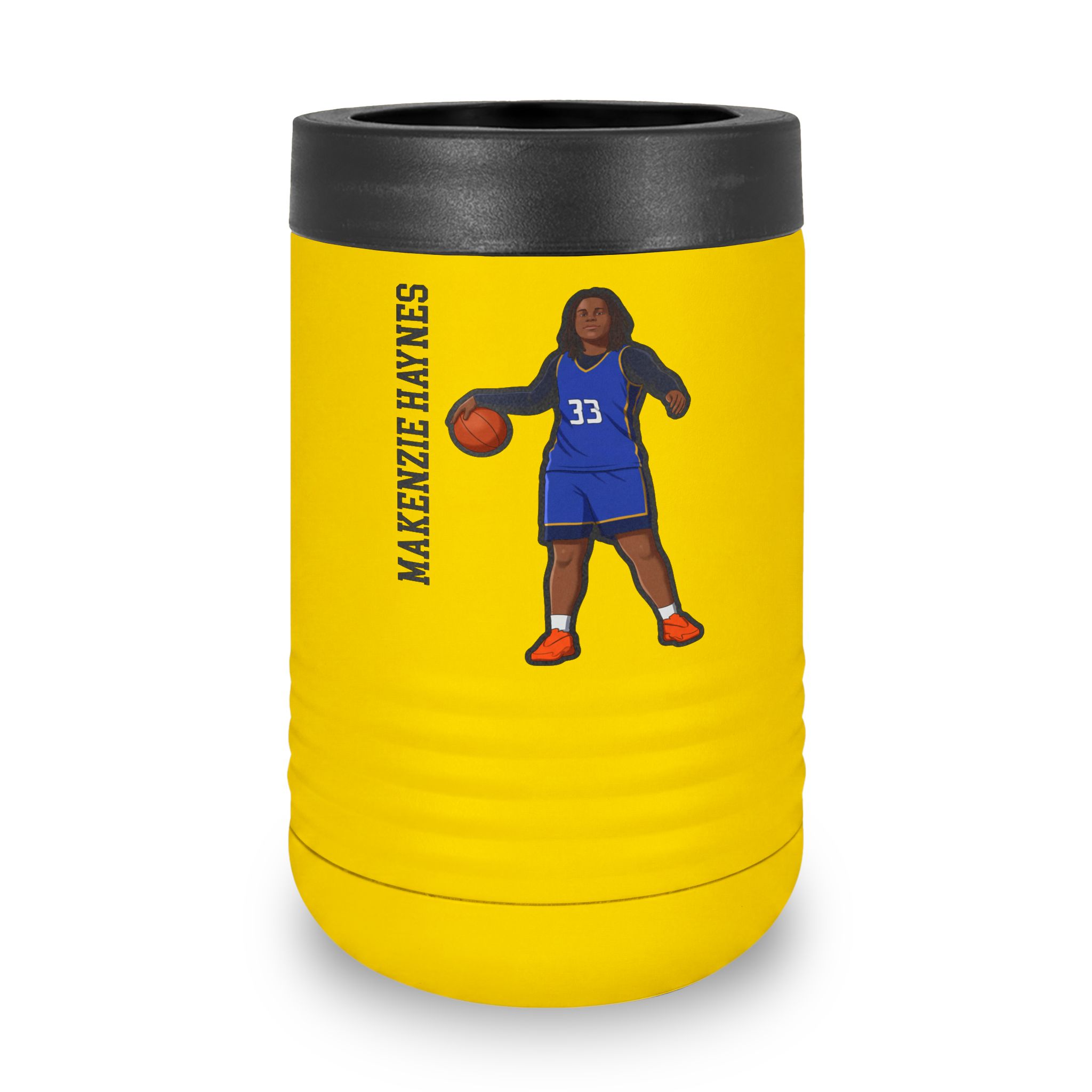 Stainless Can Cooler — character_name_vertical in Yellow