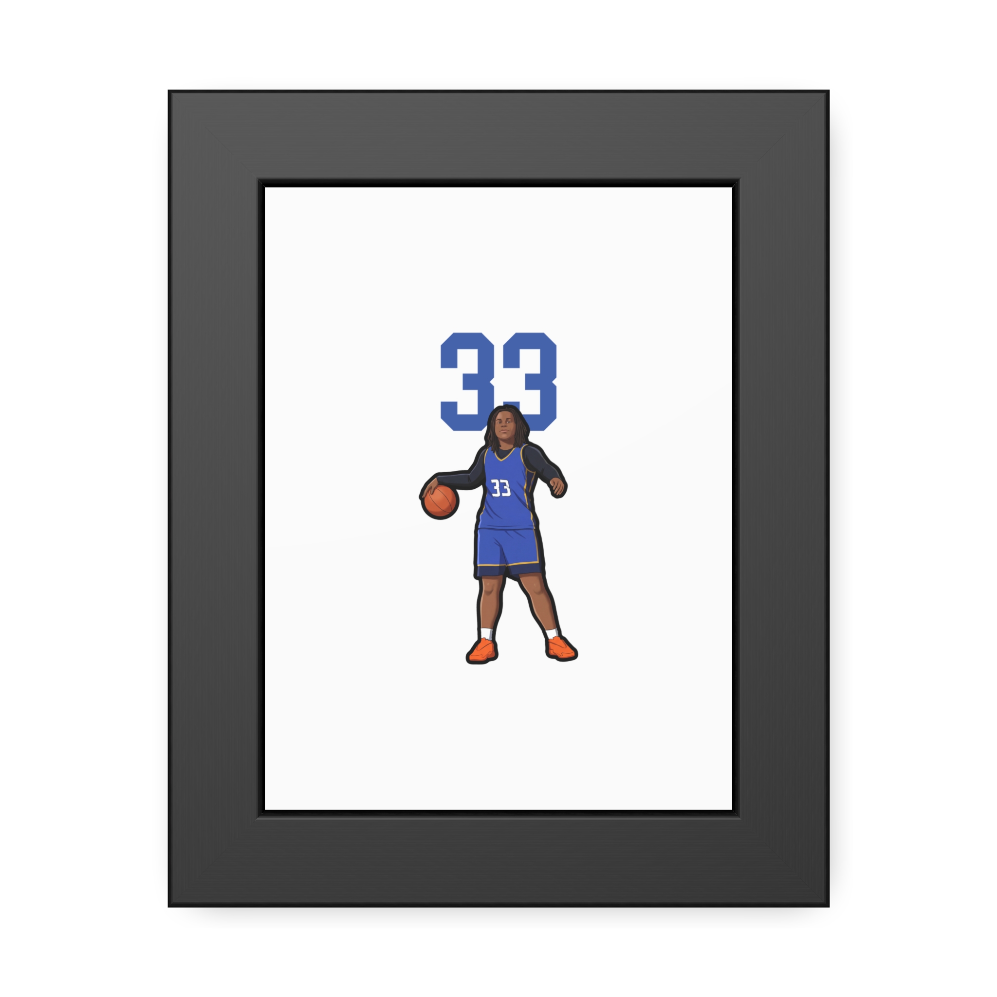 Framed Poster — character_number_top in Black