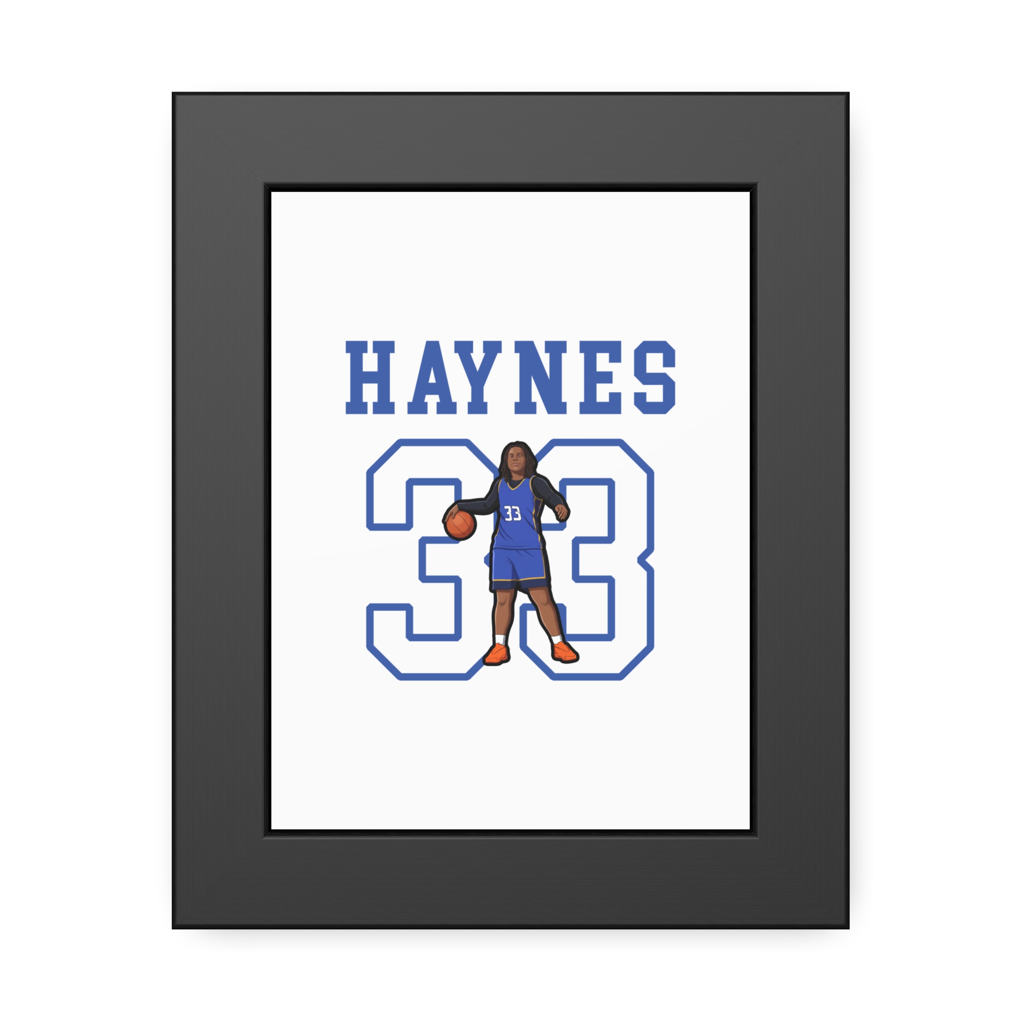 Framed Poster — character_shirsey in Black