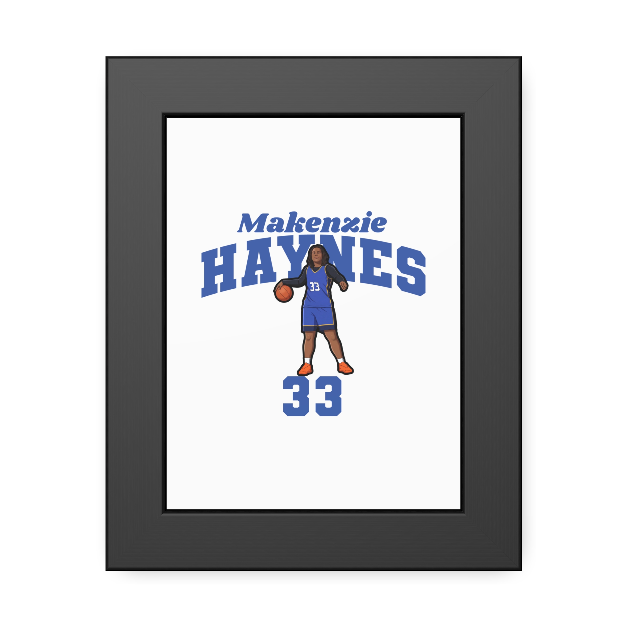 Framed Poster — character_signature_arch in Black