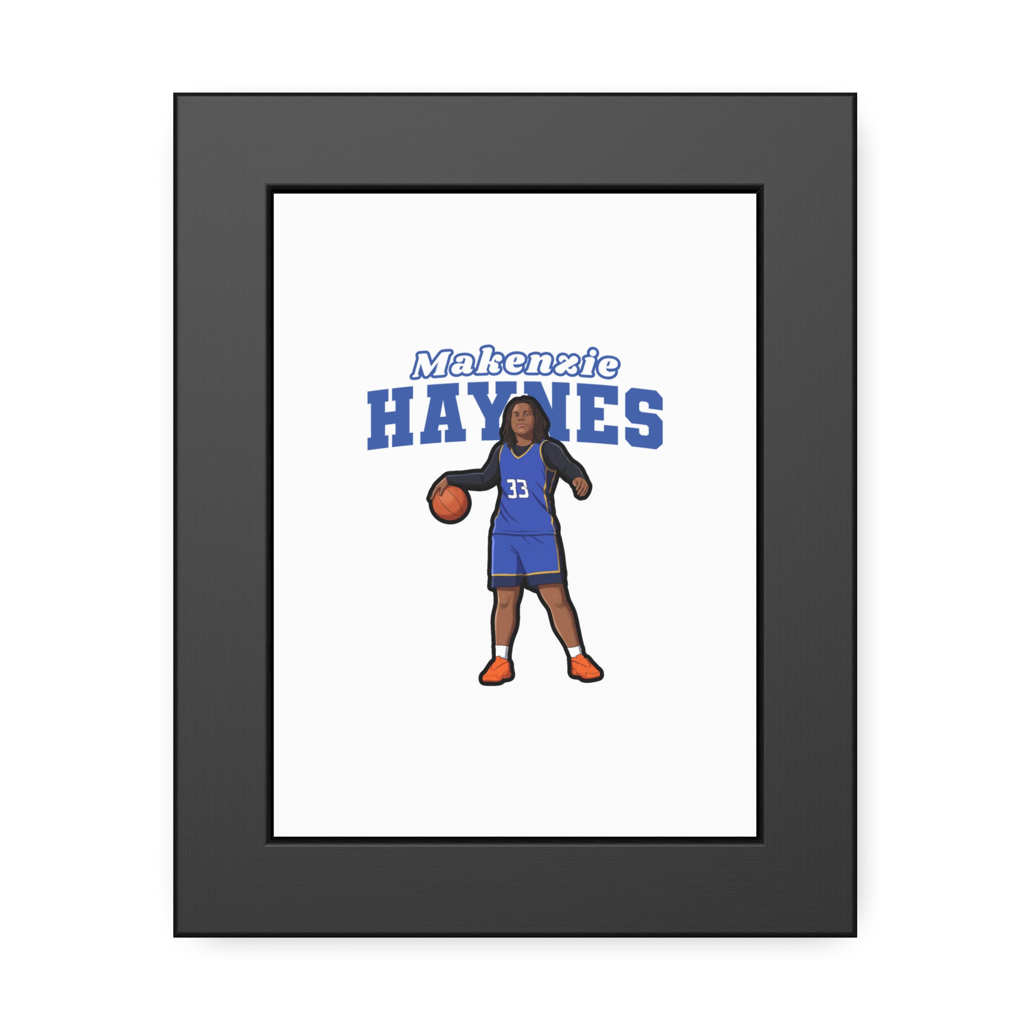 Framed Poster — character_name_arch in Black