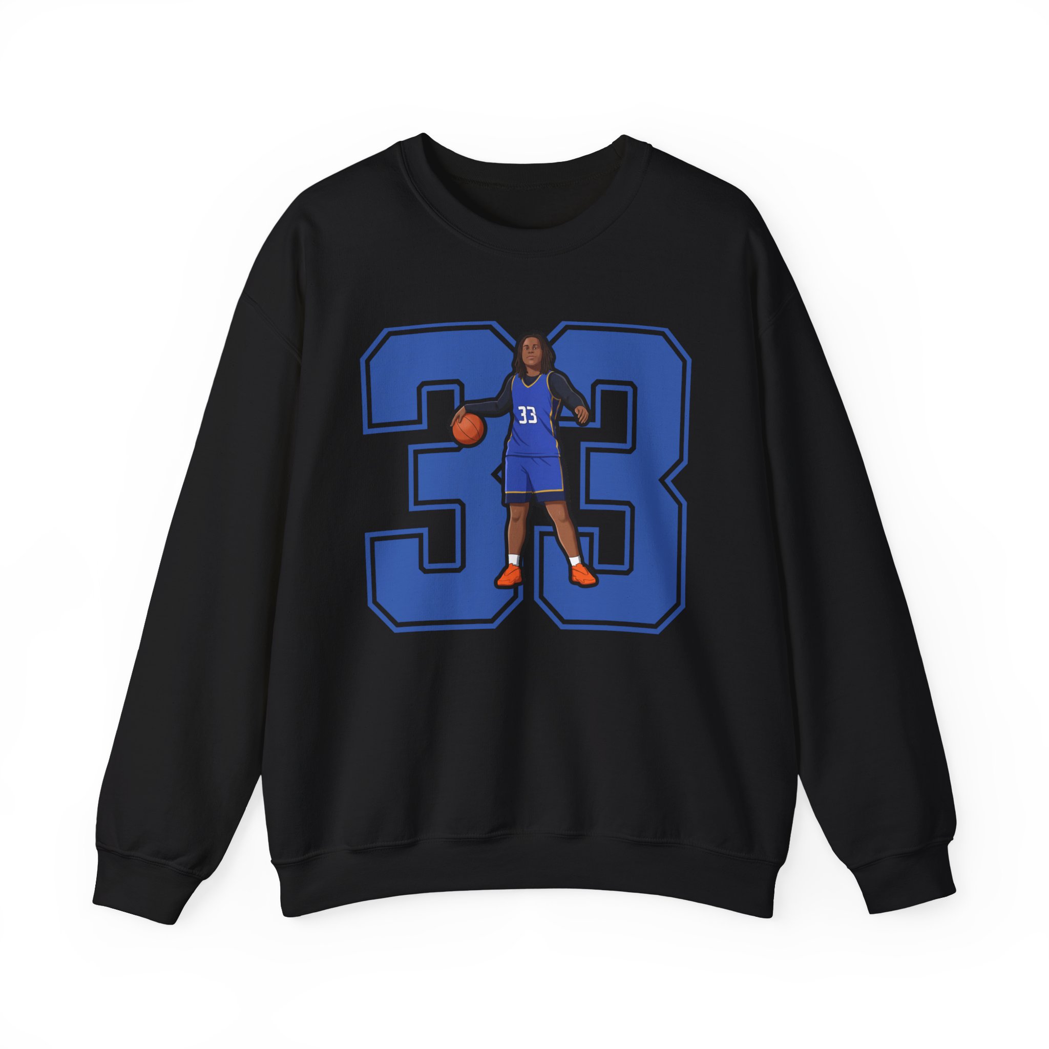 Crewneck Sweatshirt — character_number in Black