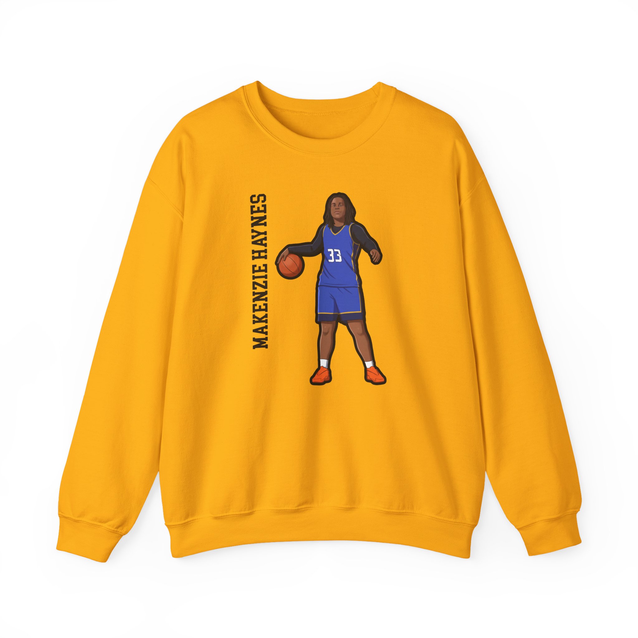 Crewneck Sweatshirt — character_name_vertical in Gold