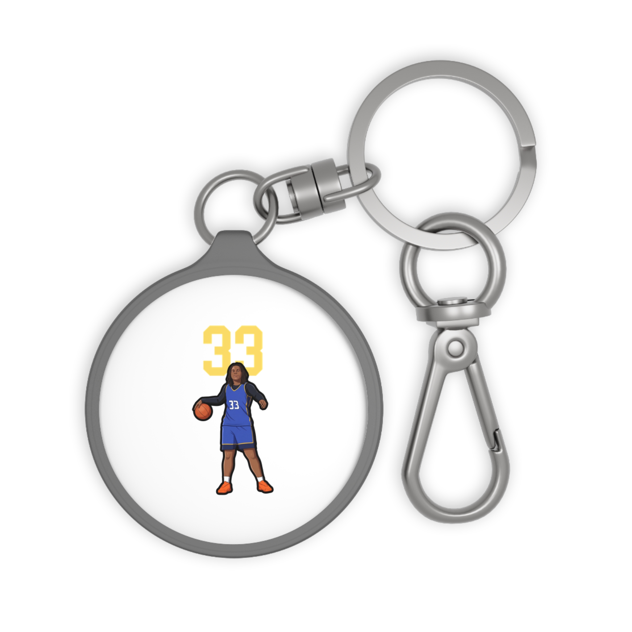 Keychain — character_number_top in Grey