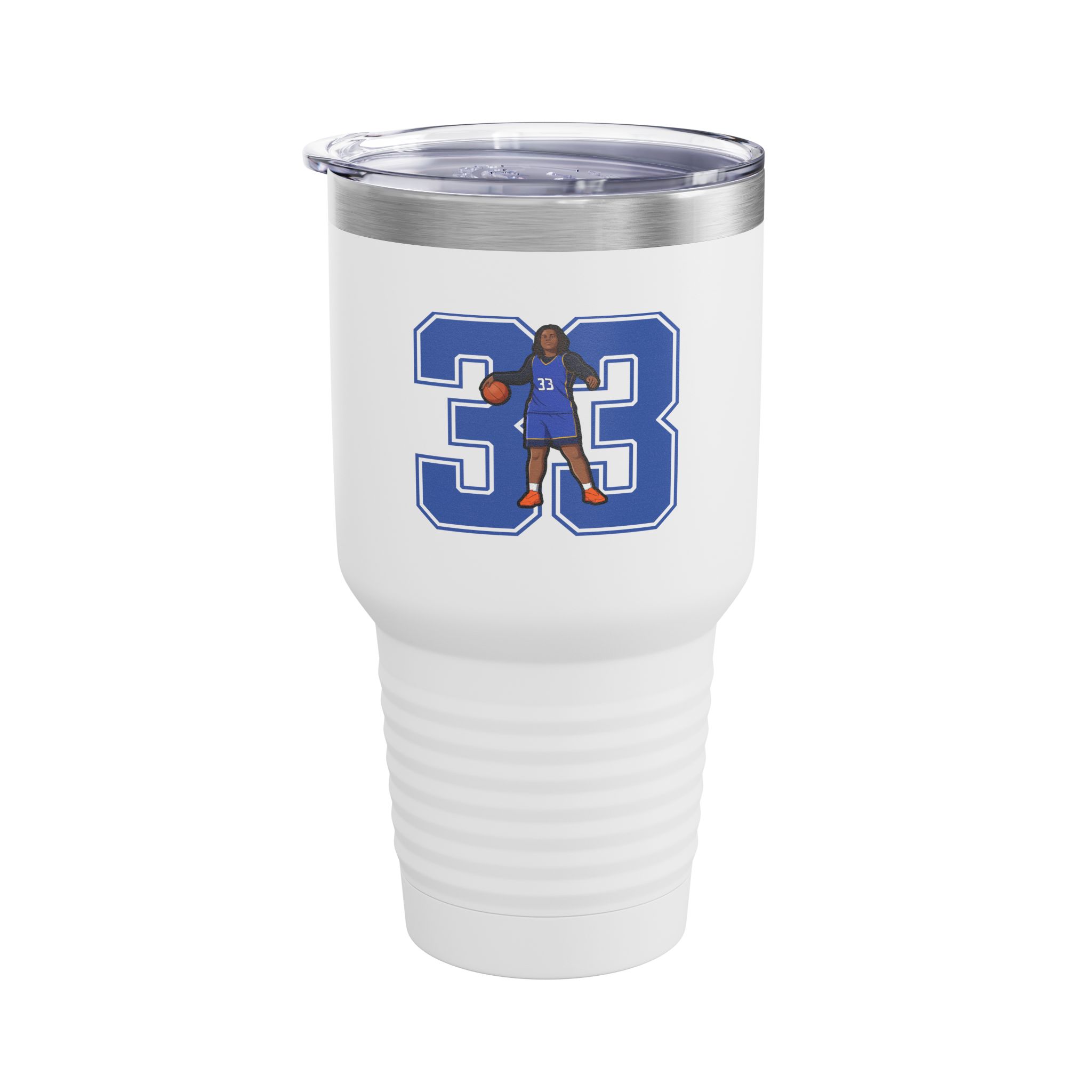 30oz Tumbler — character_number in White