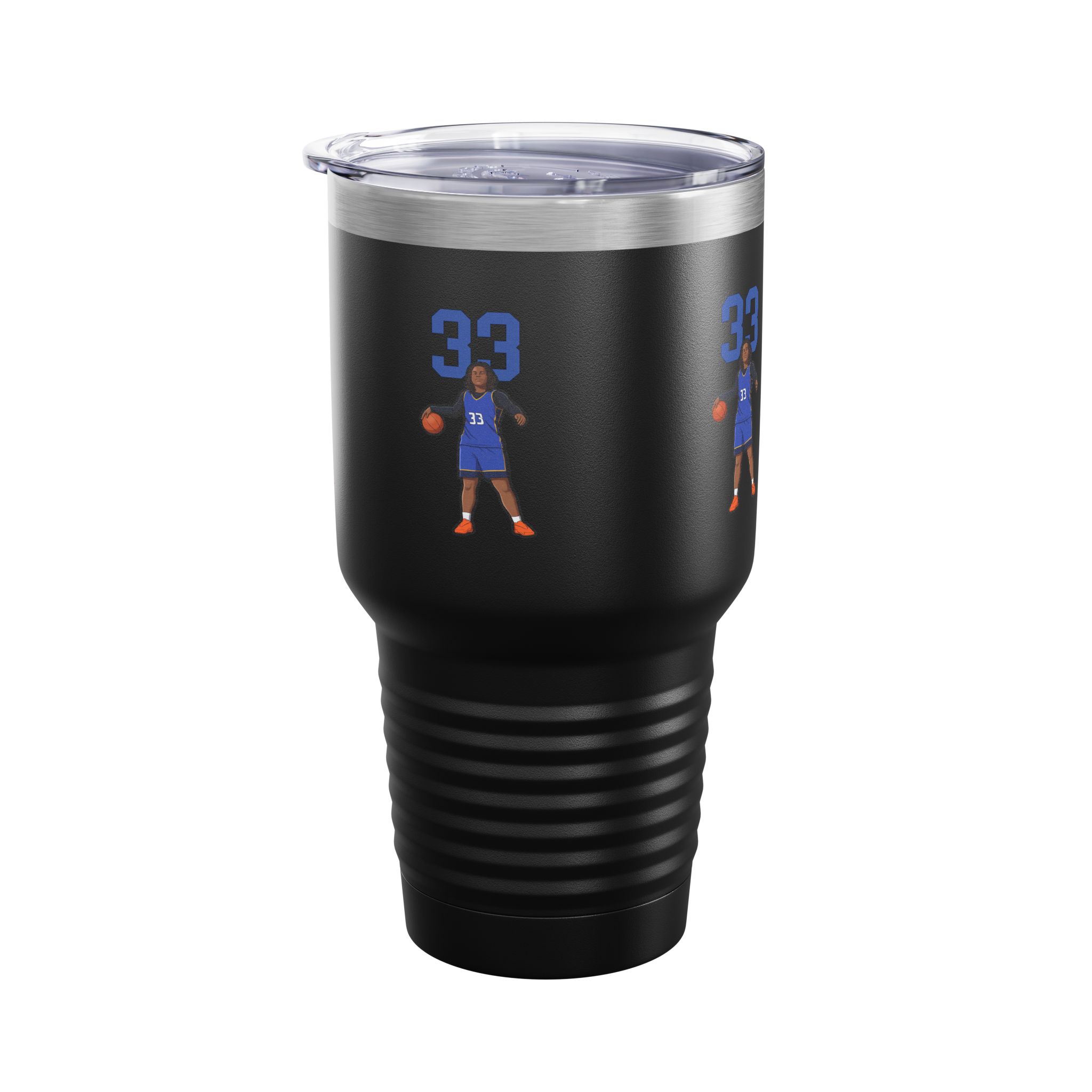 30oz Tumbler — character_number_top in Black