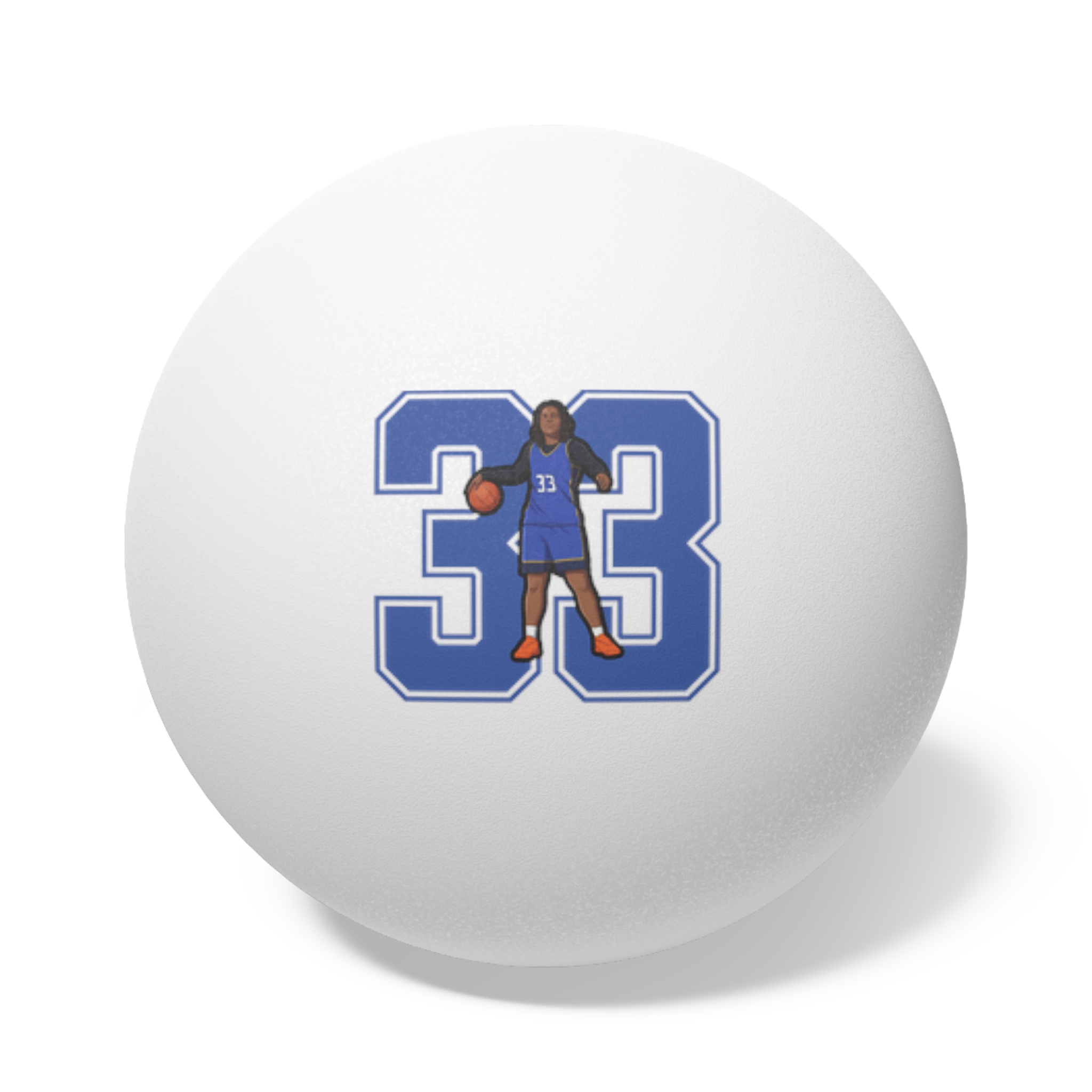 Ping Pong Balls, 6 pcs — character_number in White