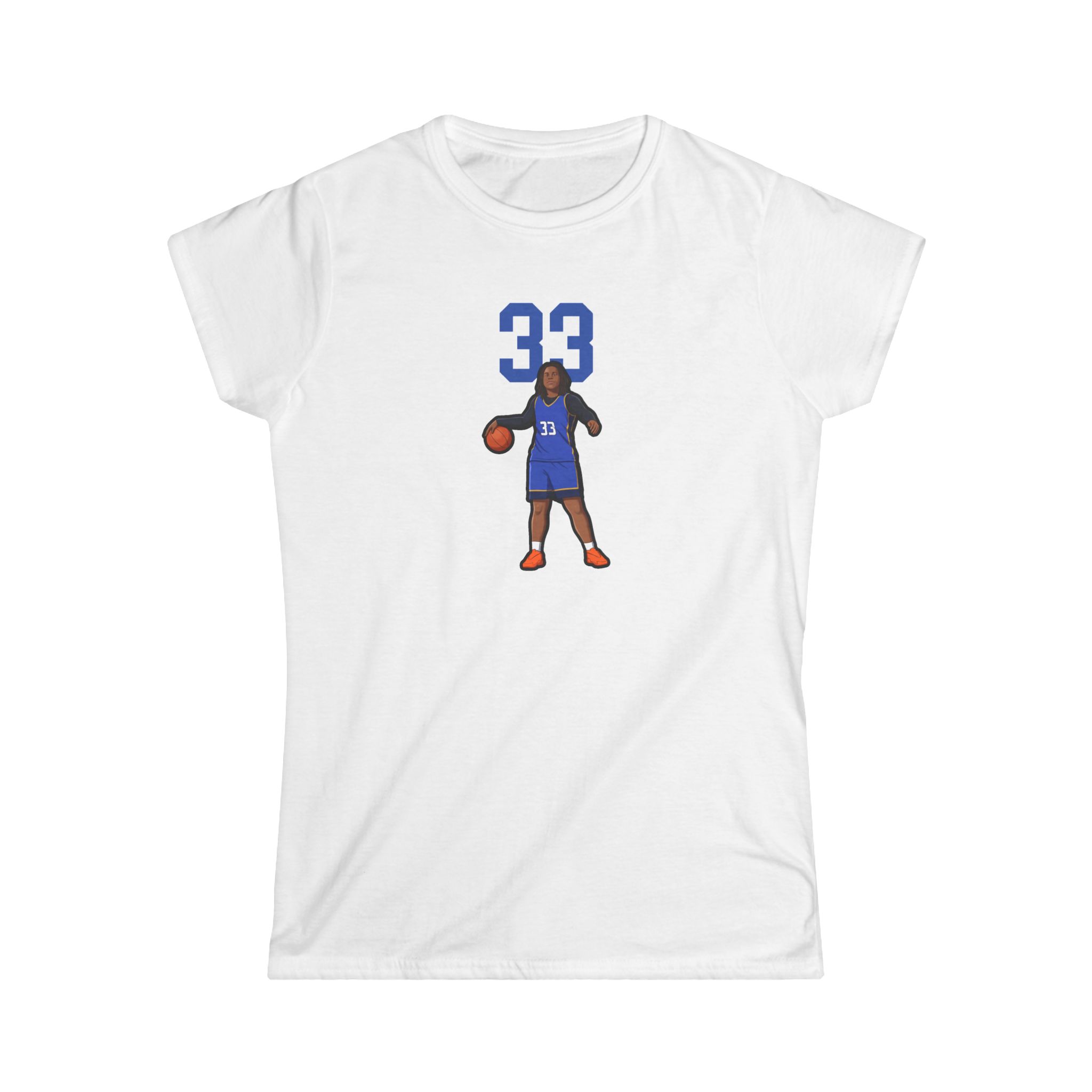 Women's Softstyle Tee — character_number_top in White