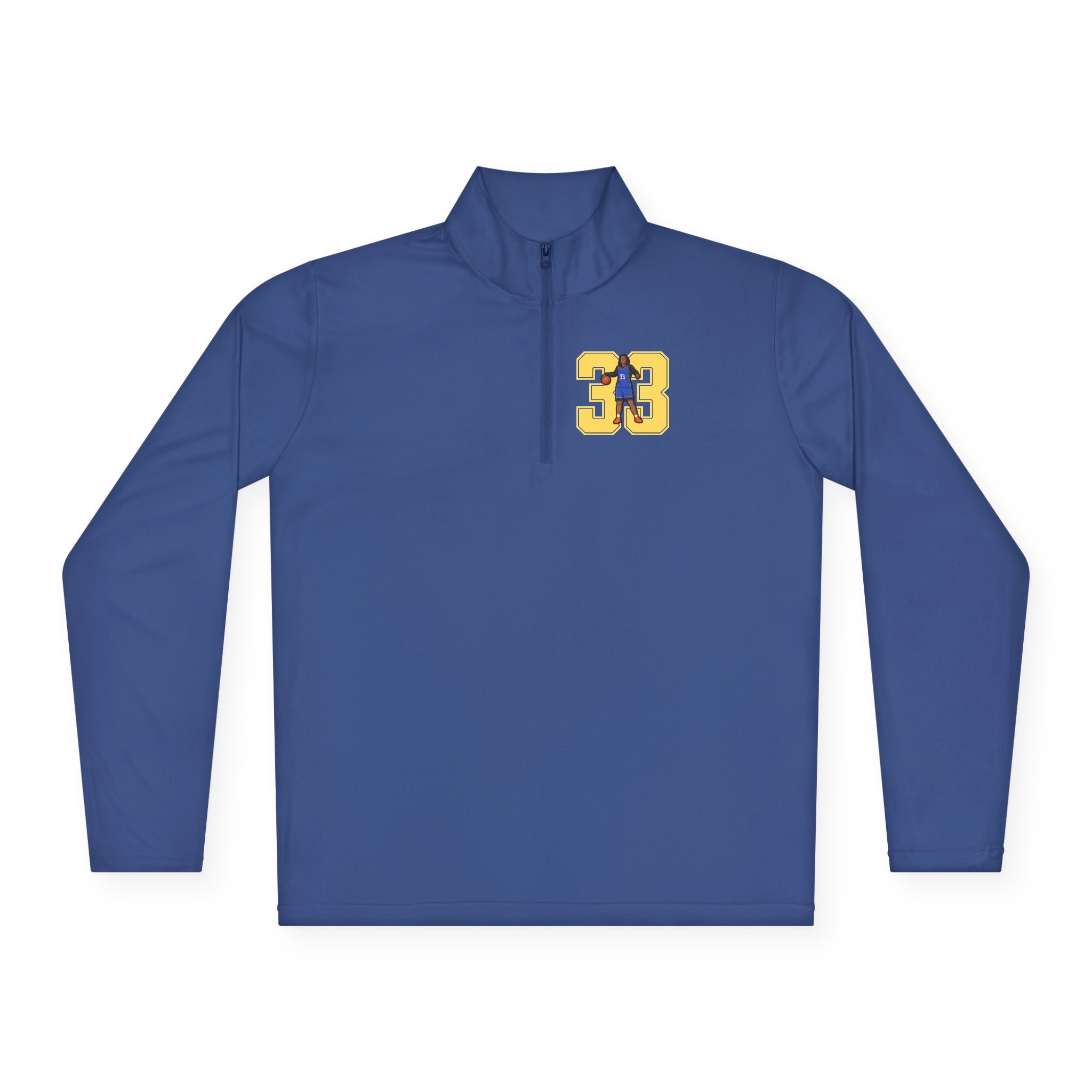 Q-Zip Pullover — character_number in Royal