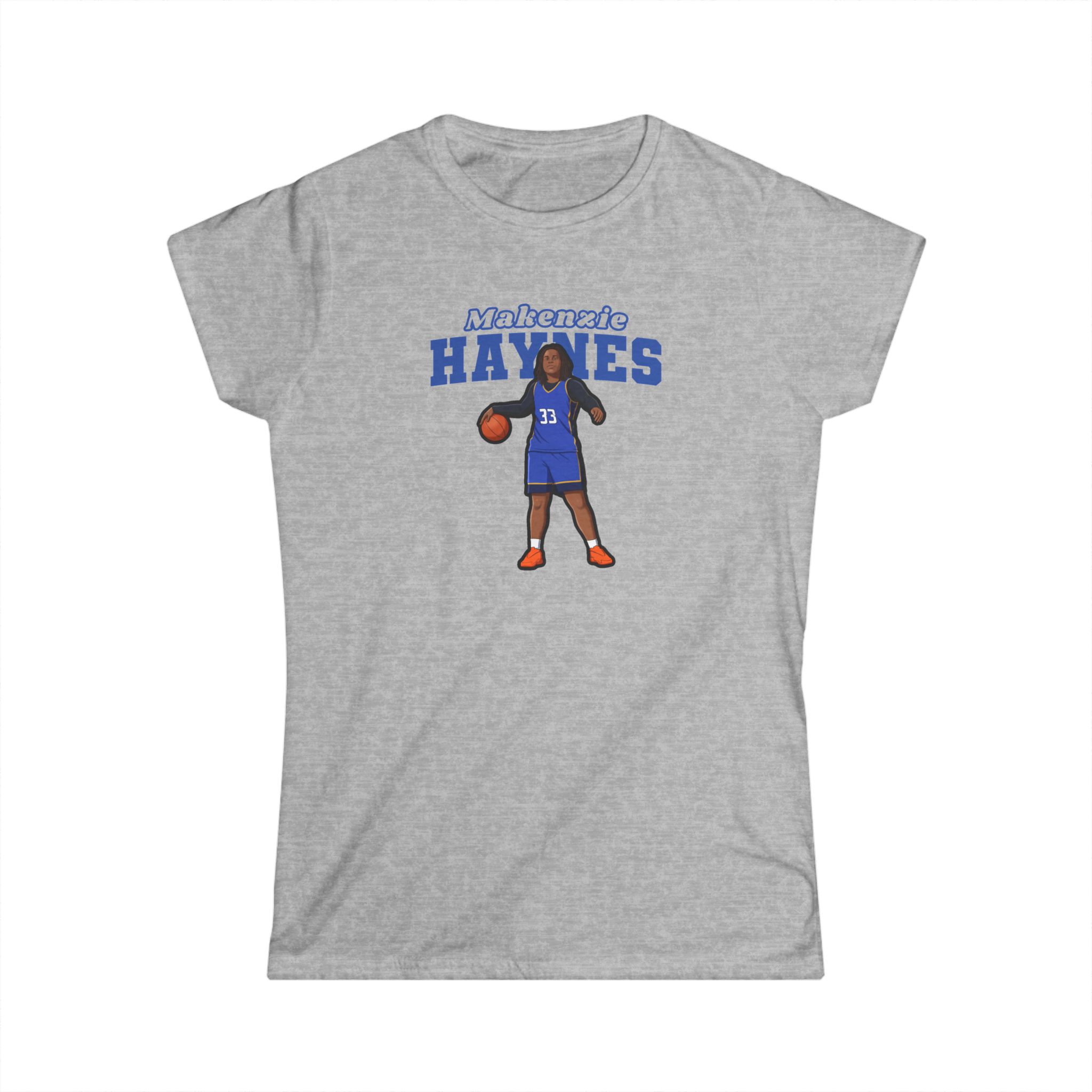 Women's Softstyle Tee — character_name_arch in Grey