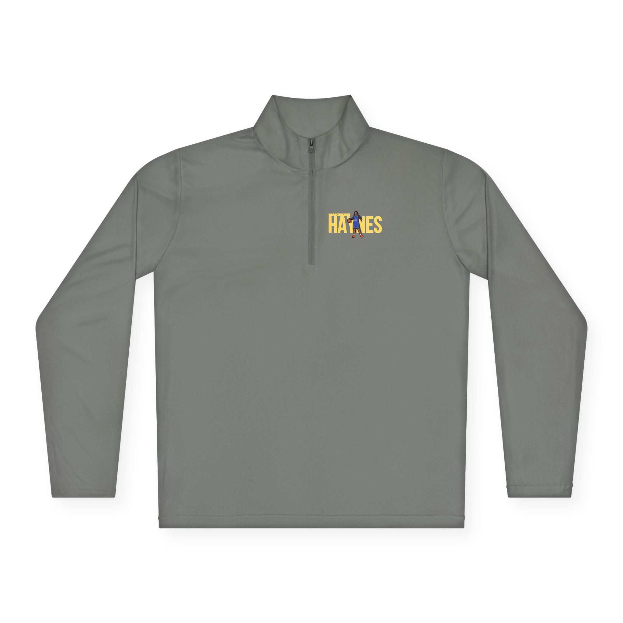 Q-Zip Pullover — character_player_name in Grey