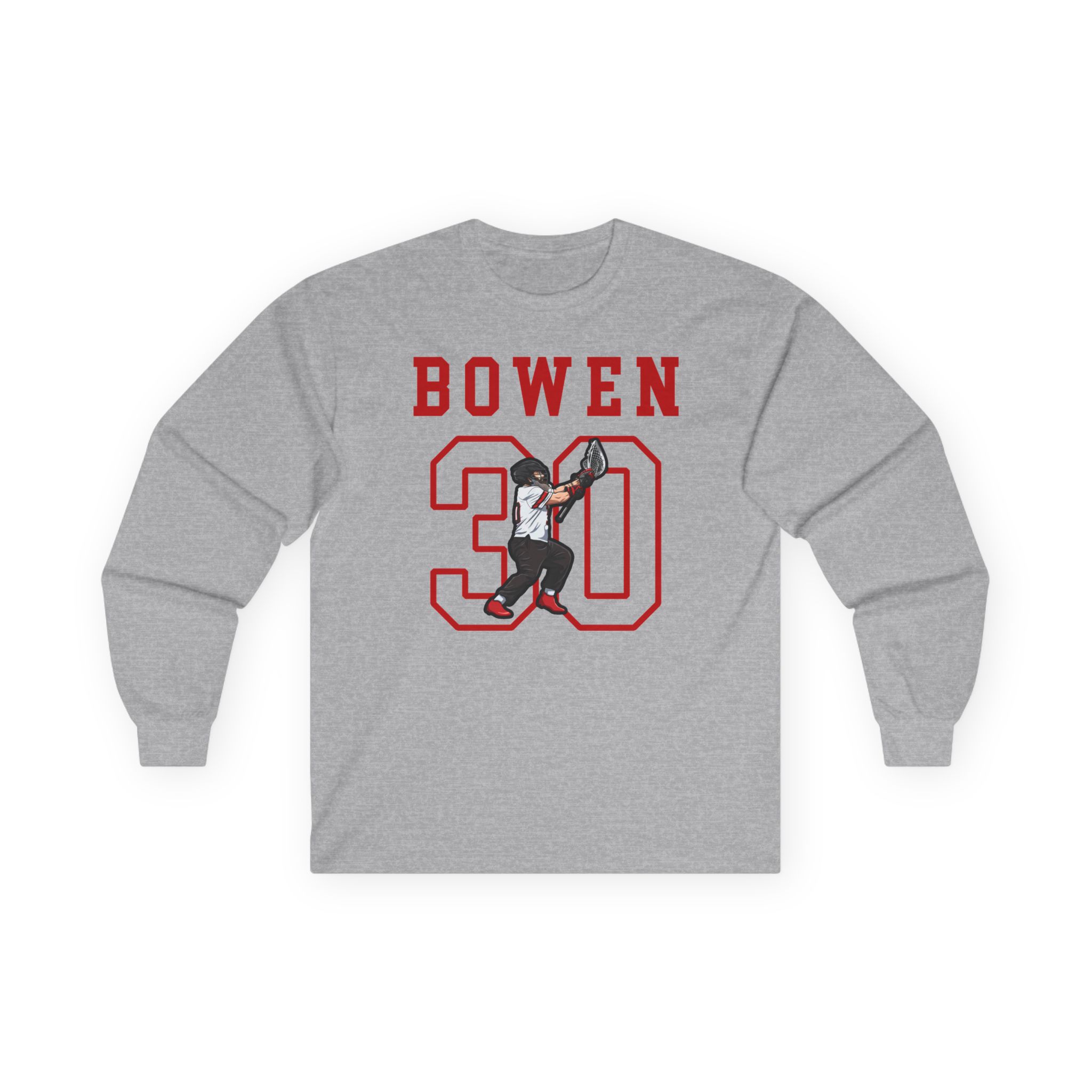 Long Sleeve Tee — character_shirsey in Grey