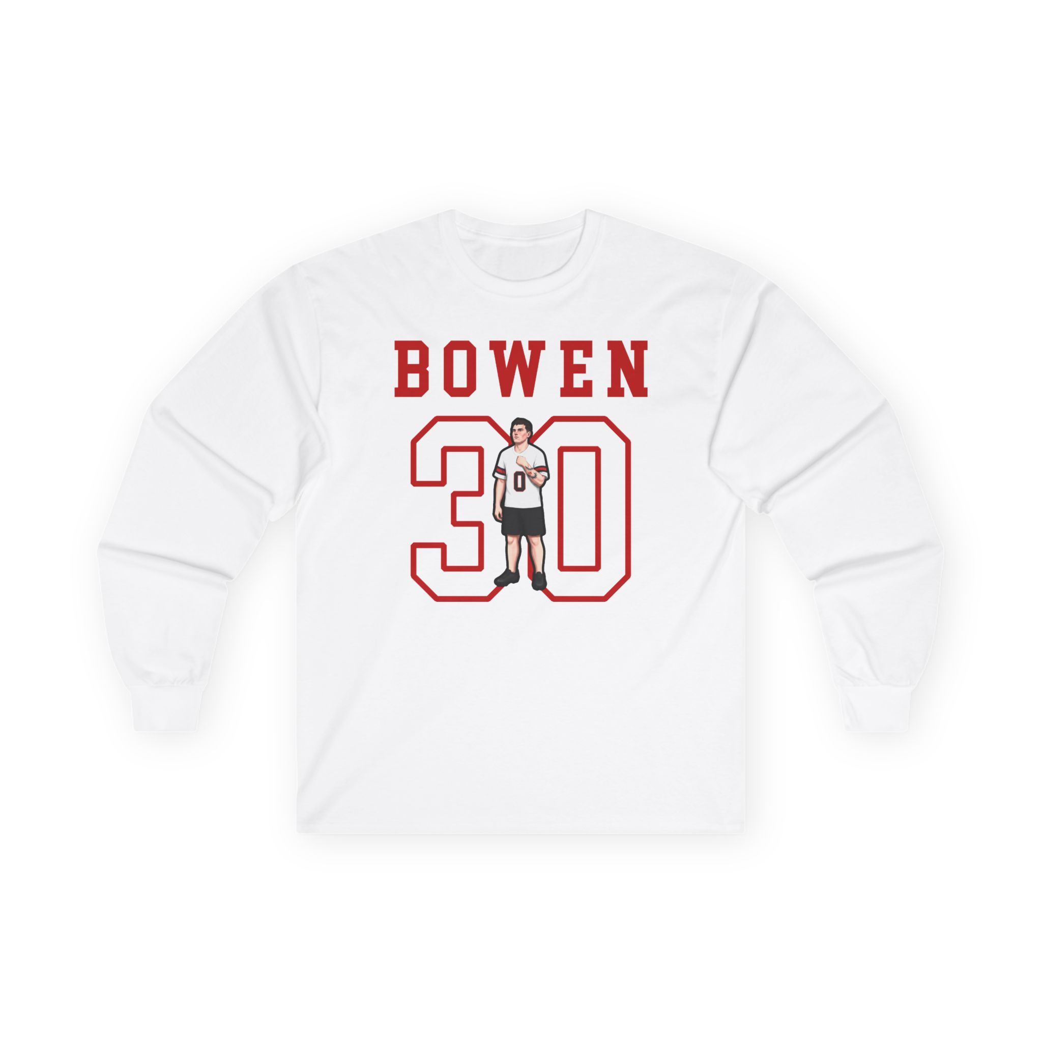 Long Sleeve Tee — character_shirsey in White