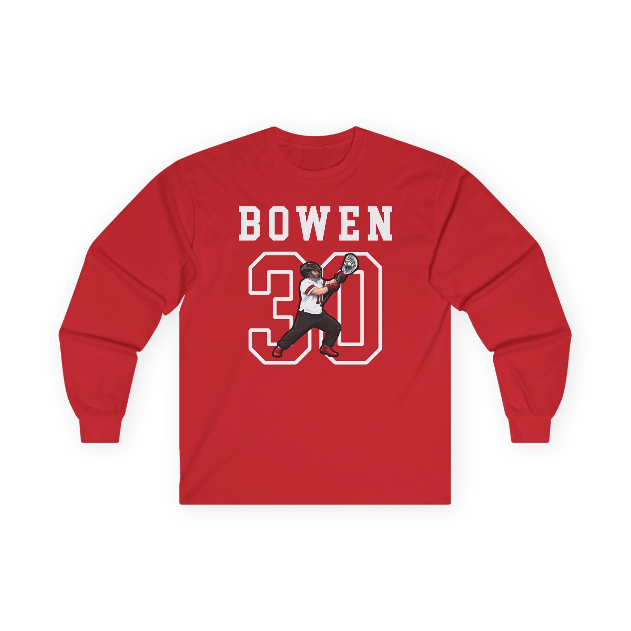 Long Sleeve Tee — character_shirsey in Red