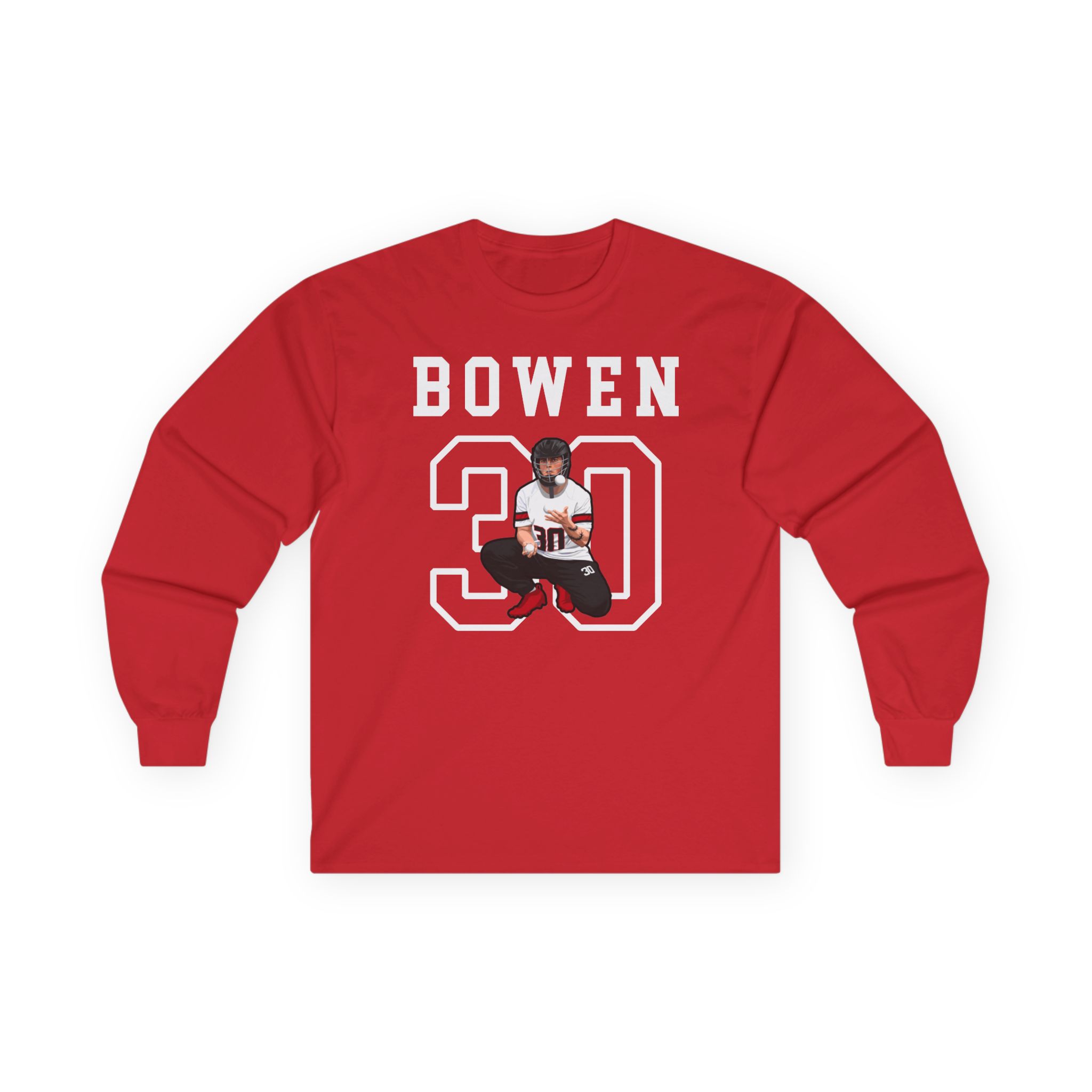 Long Sleeve Tee — character_shirsey in Red