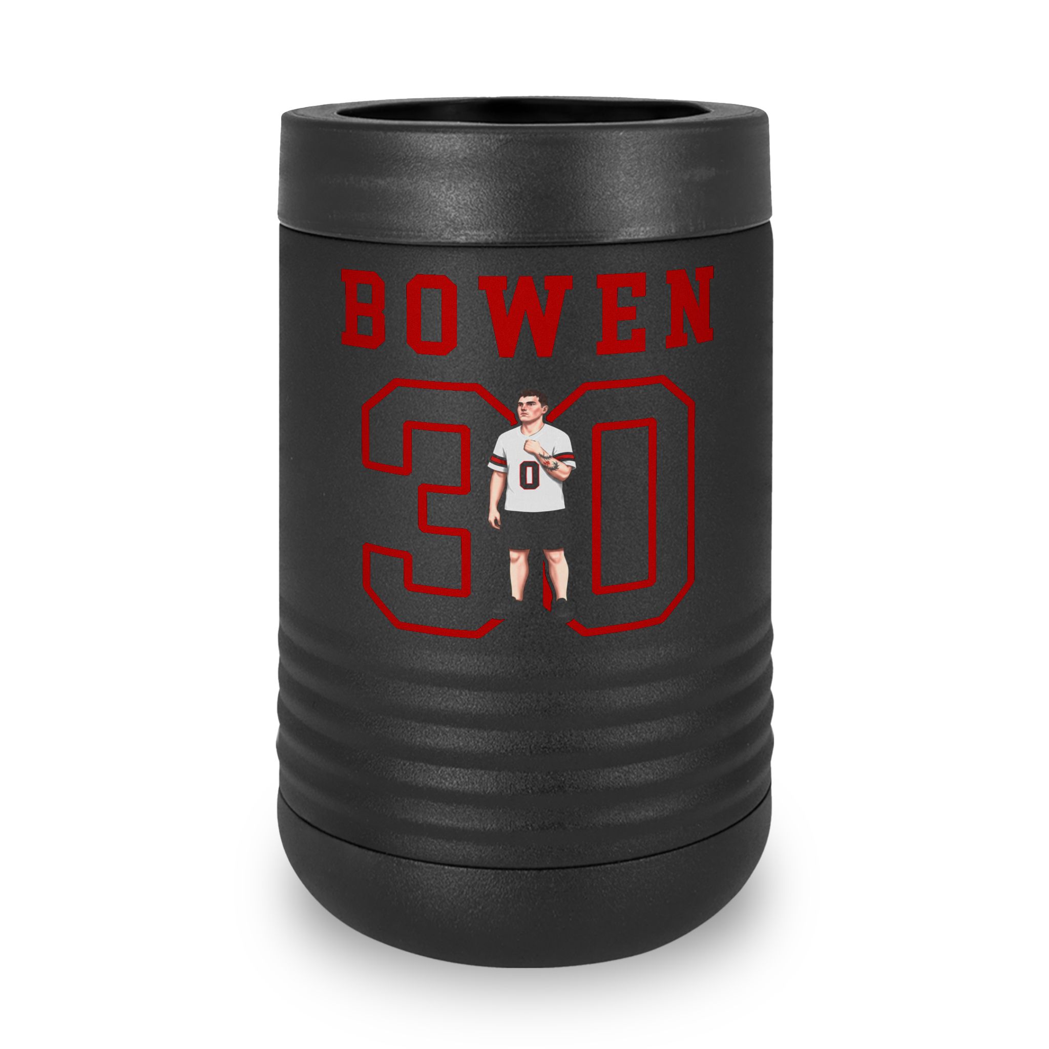 Stainless Can Cooler — character_shirsey in Black
