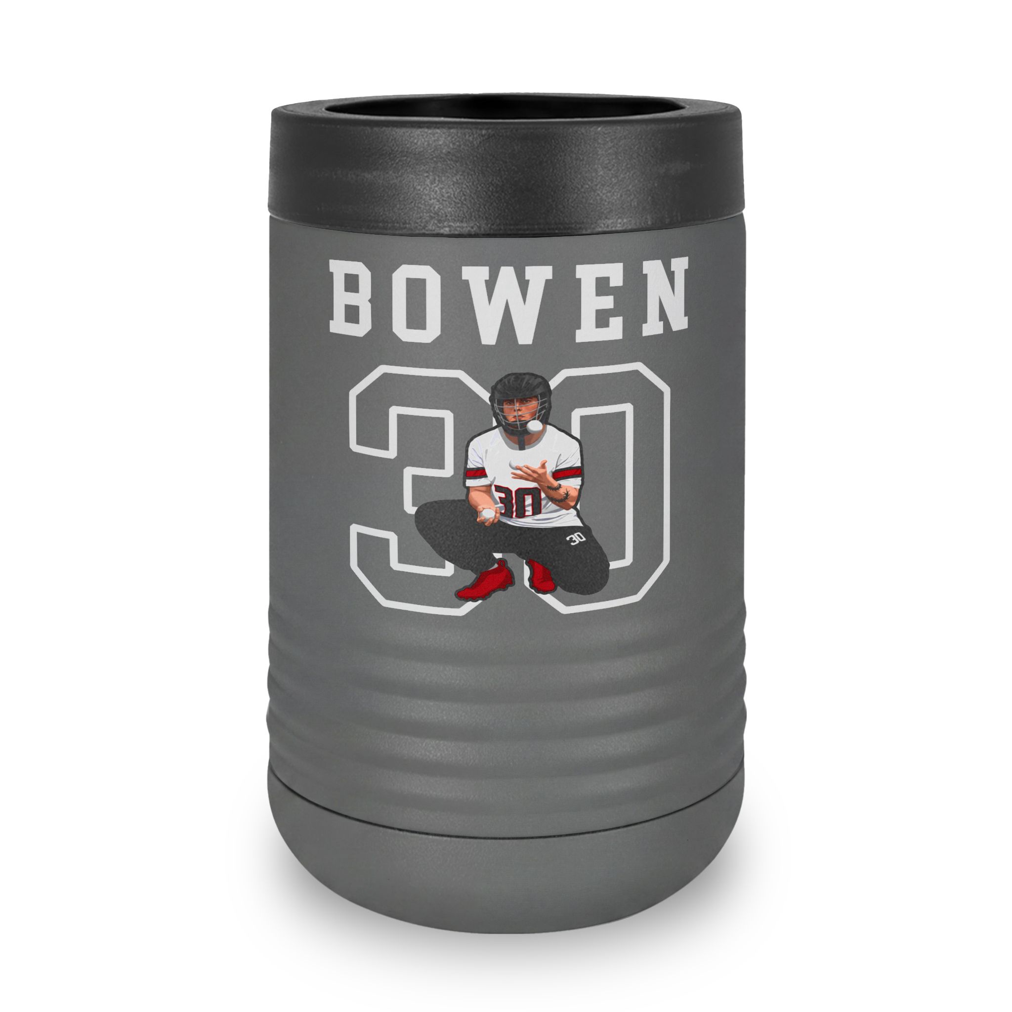 Stainless Can Cooler — character_shirsey in Grey