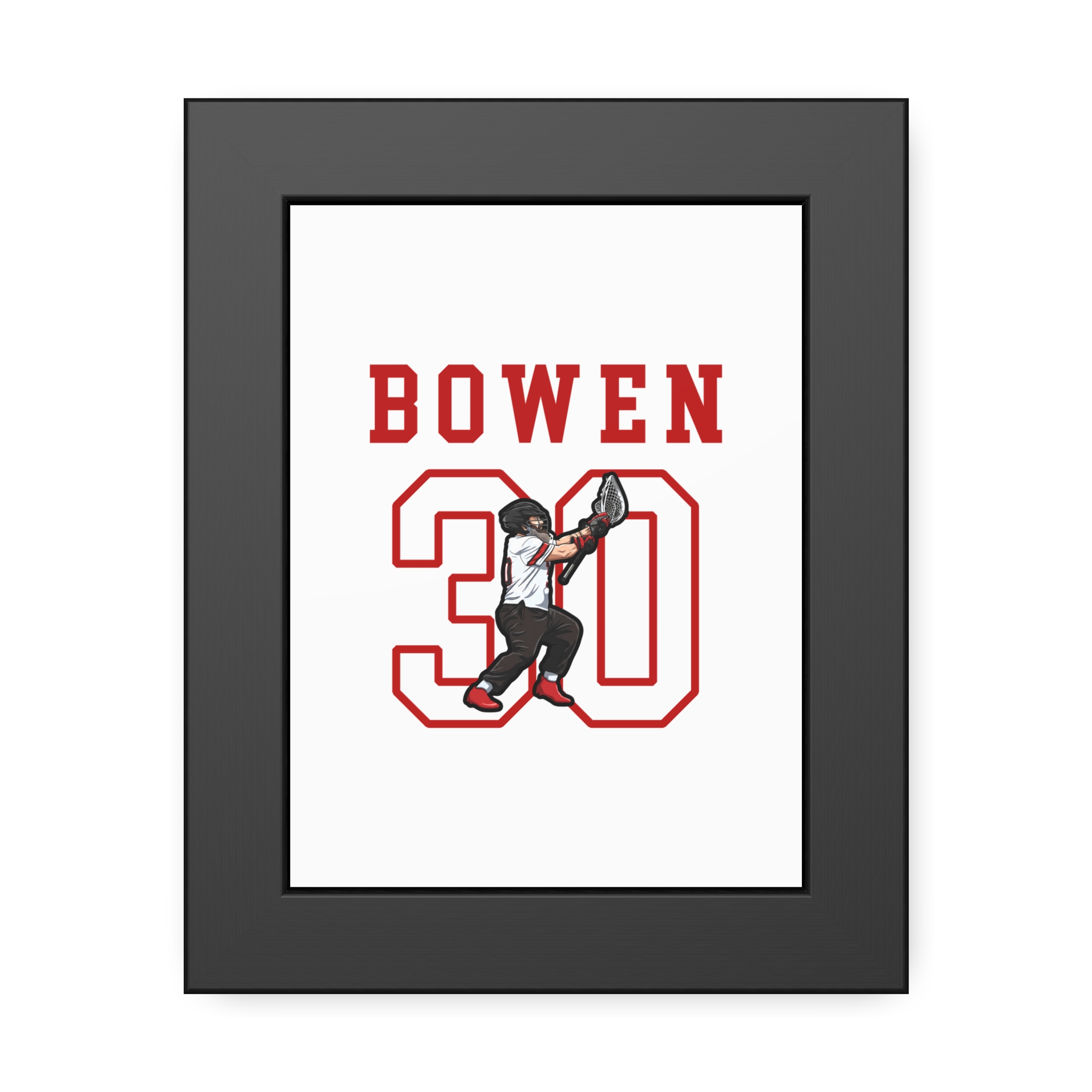 Framed Poster — character_shirsey in Black