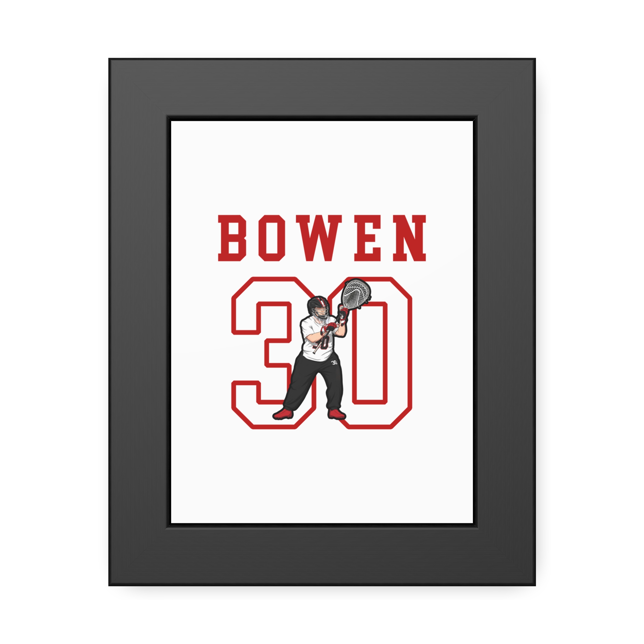 Framed Poster — character_shirsey in Black