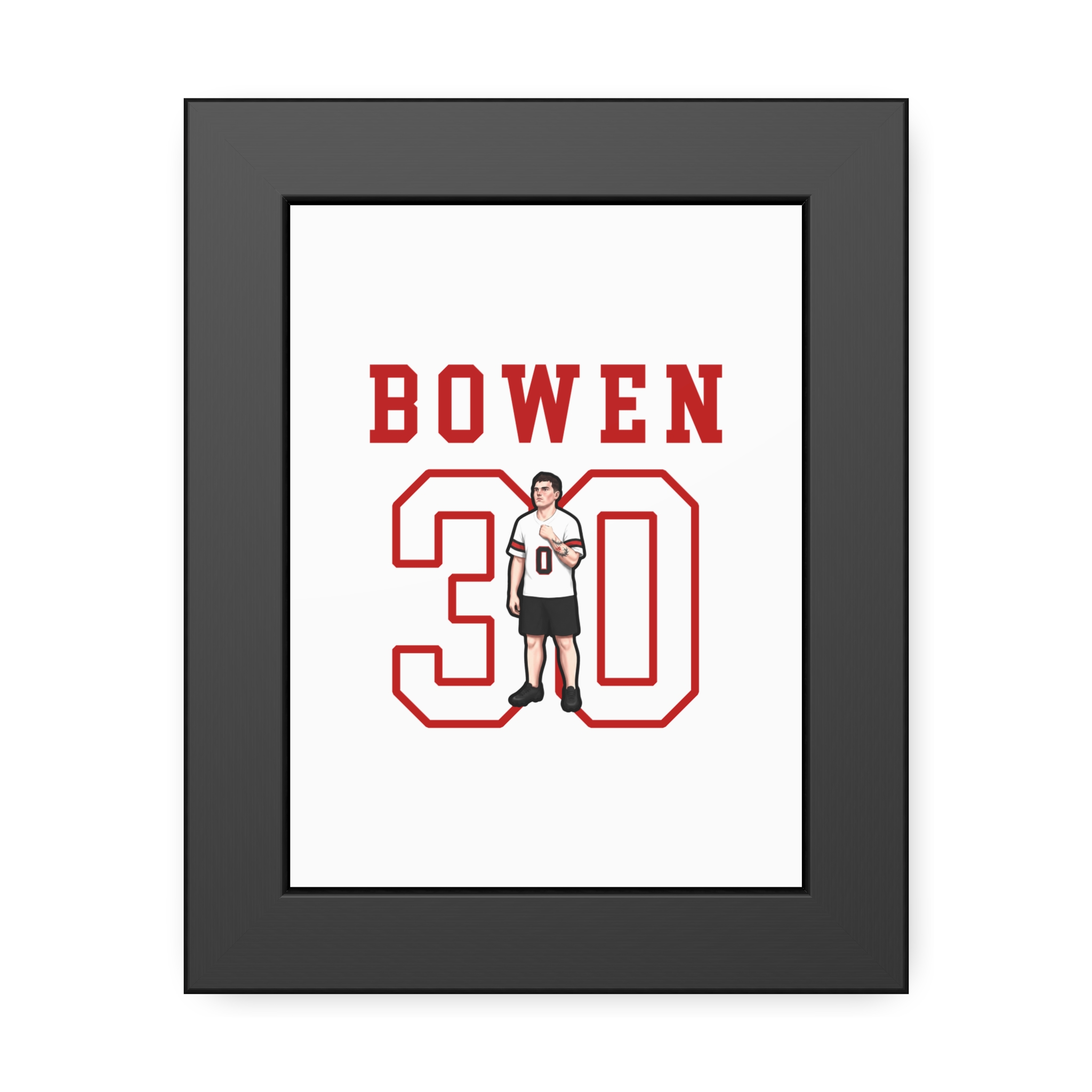 Framed Poster — character_shirsey in Black