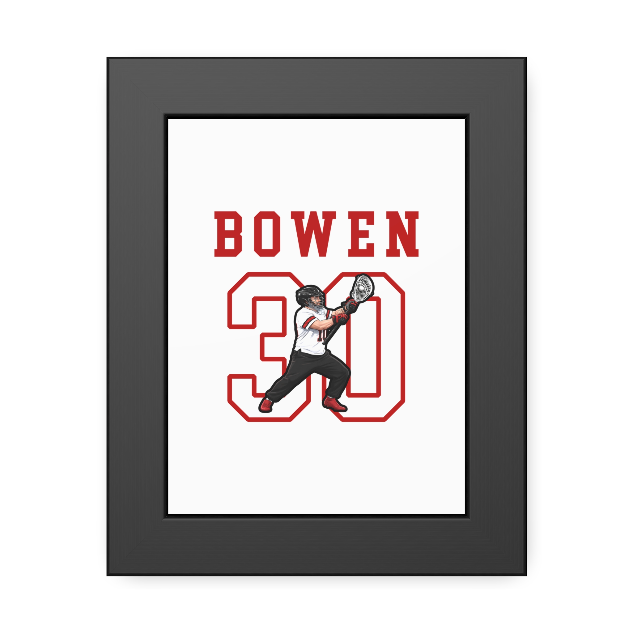 Framed Poster — character_shirsey in Black
