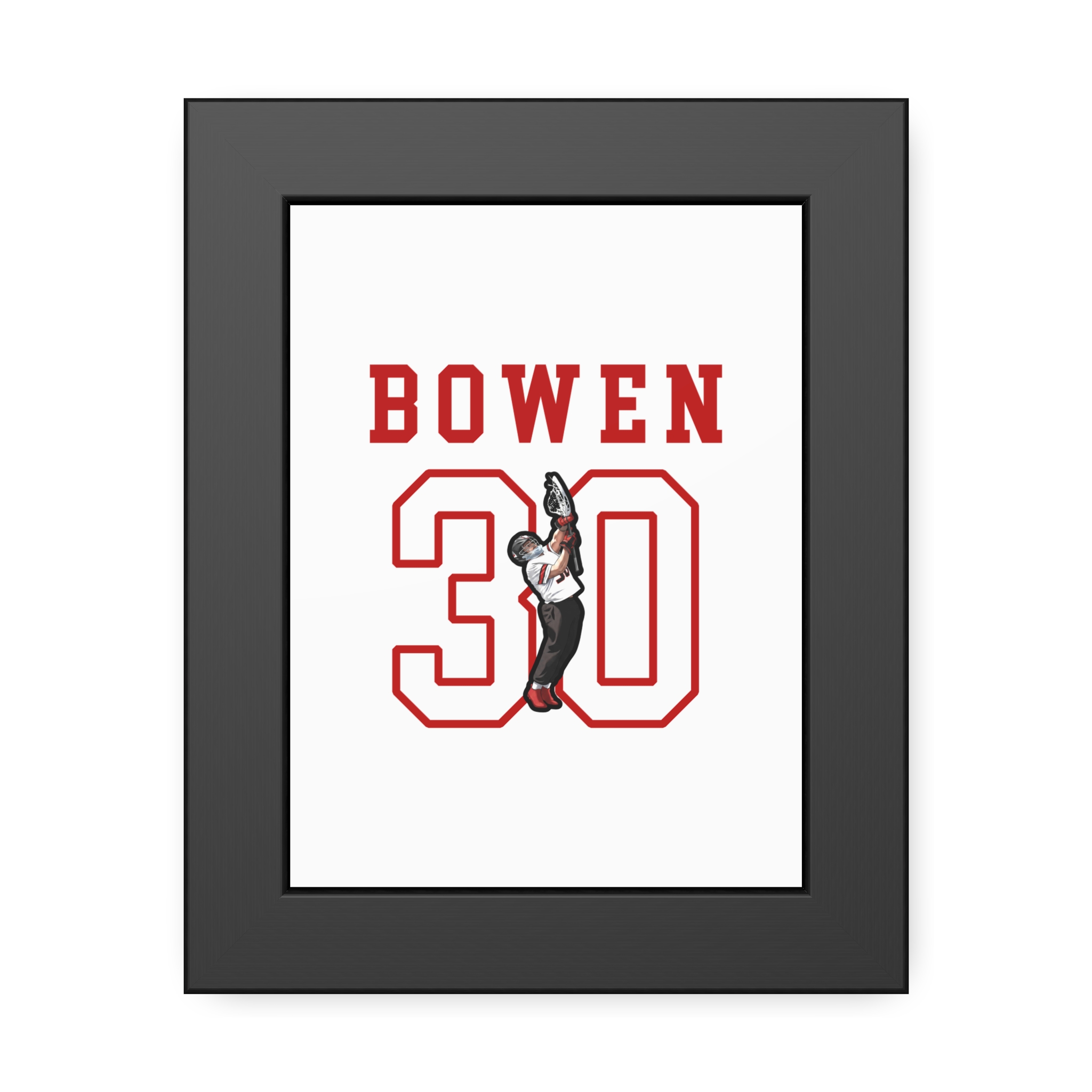 Framed Poster — character_shirsey in Black
