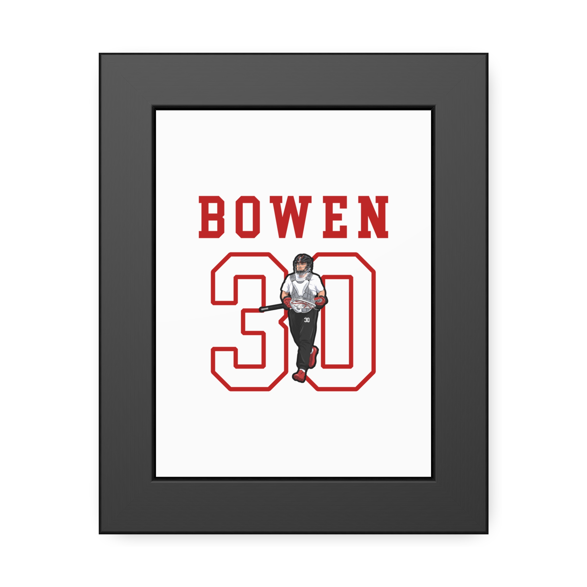 Framed Poster — character_shirsey in Black