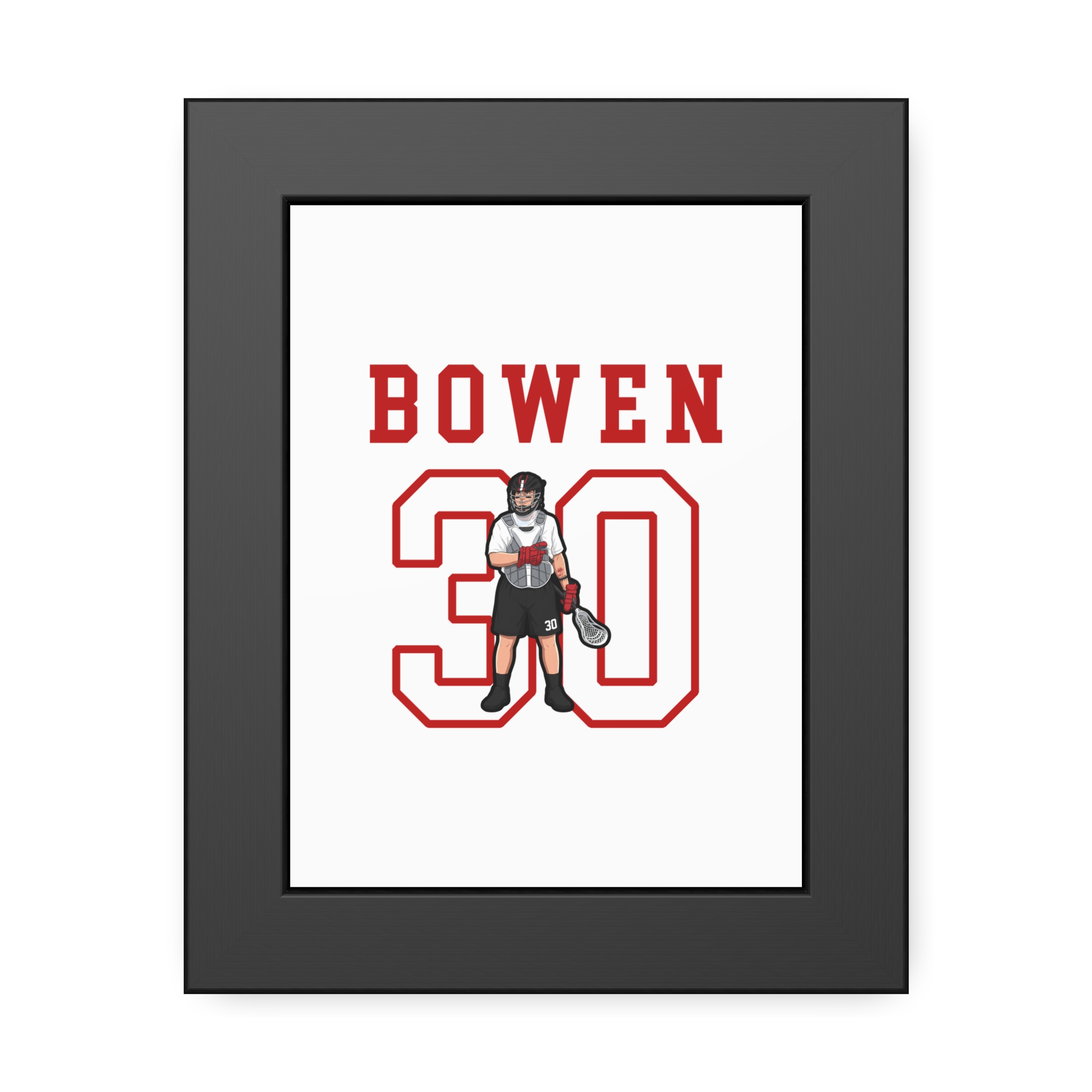 Framed Poster — character_shirsey in Black