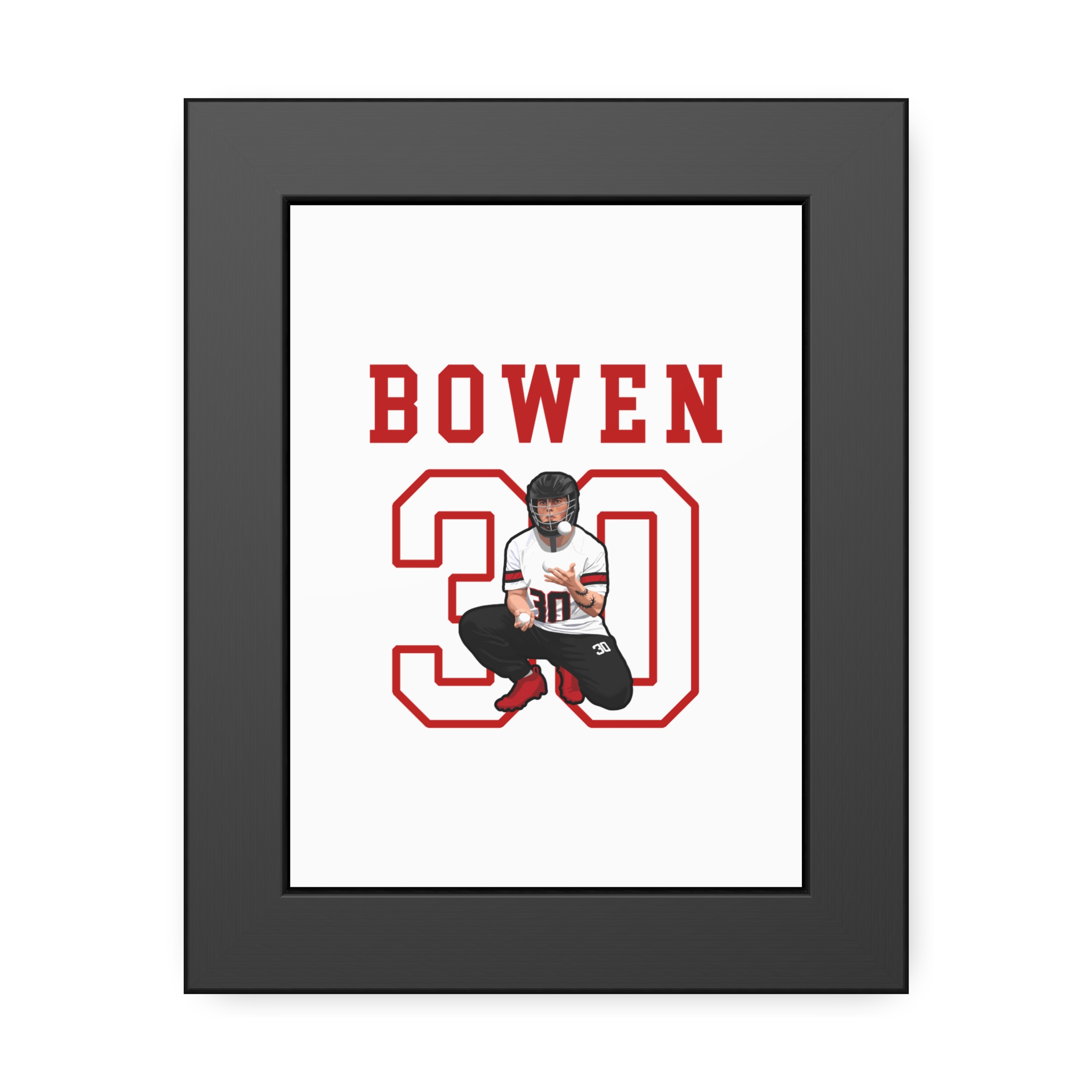 Framed Poster — character_shirsey in Black