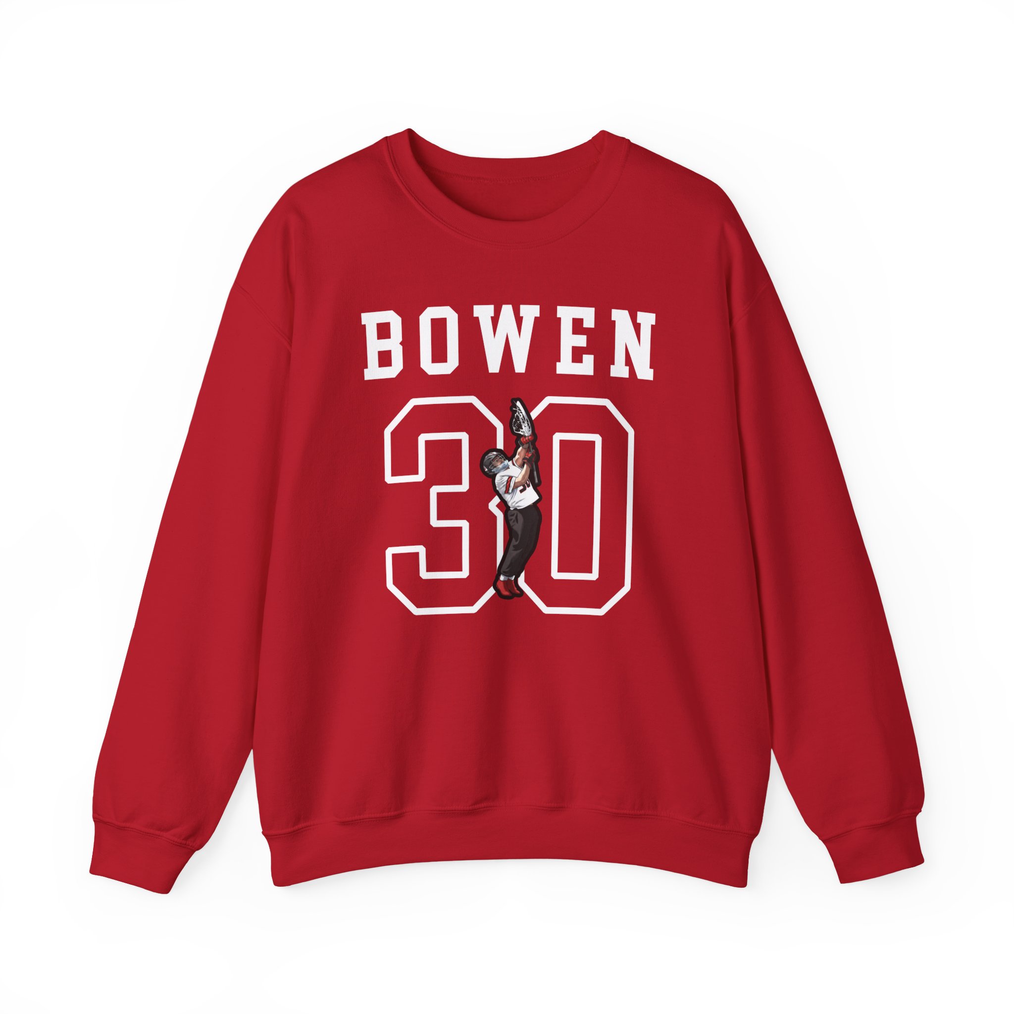 Crewneck Sweatshirt — character_shirsey in Red