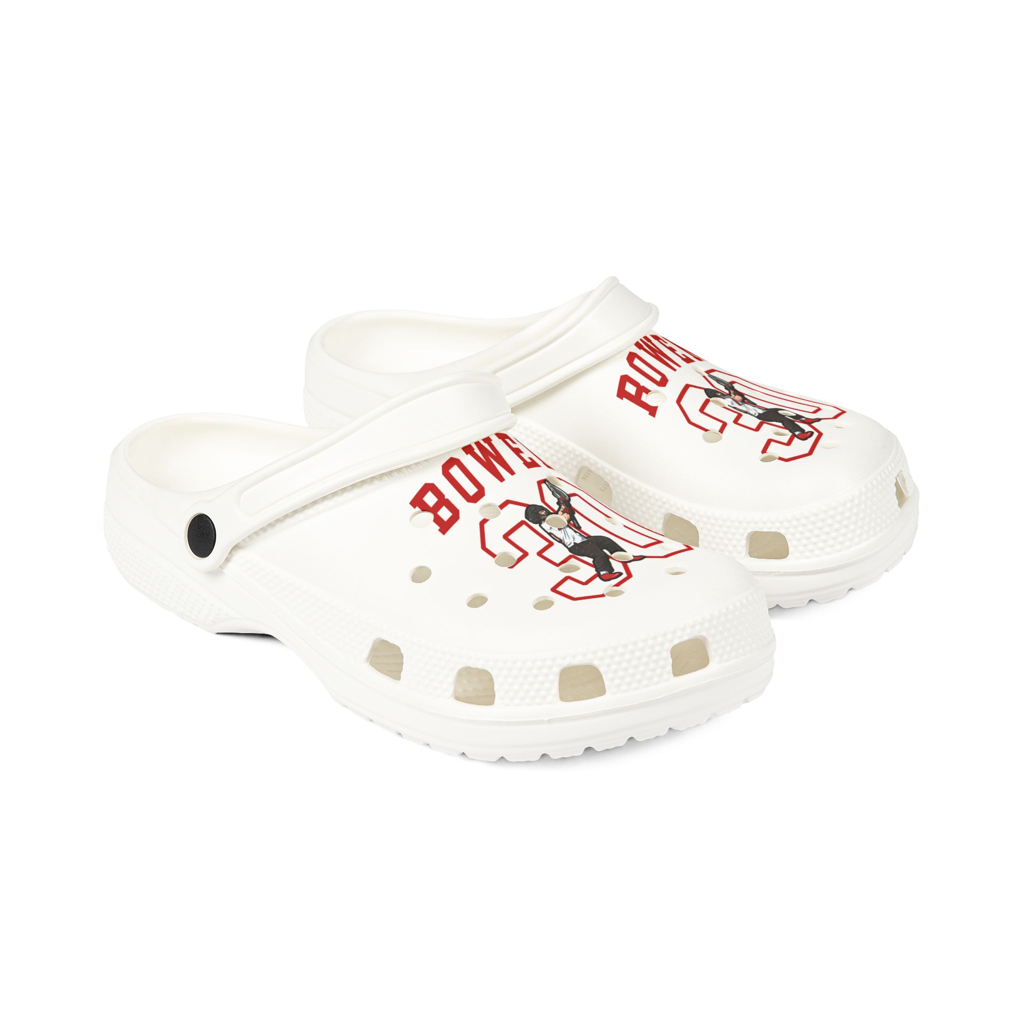 Rubber Clogs — character_shirsey in White