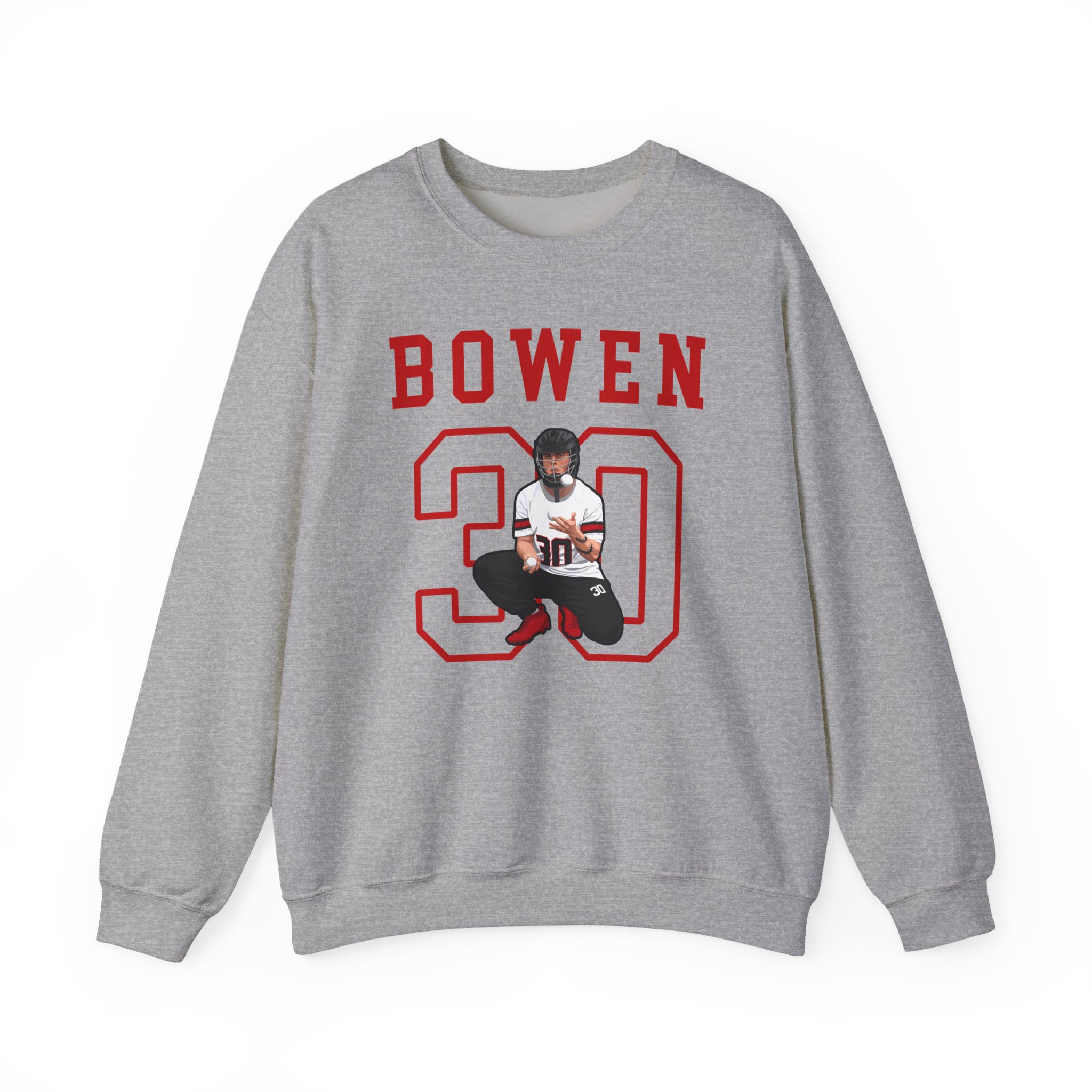 Crewneck Sweatshirt — character_shirsey in Grey