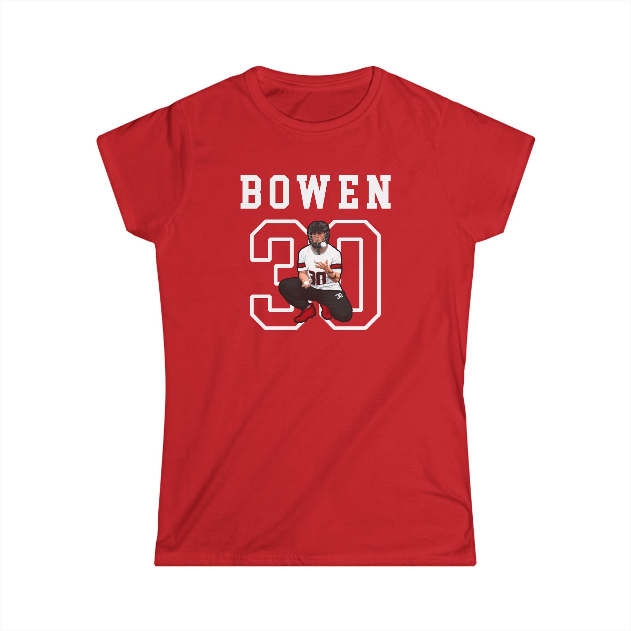 Women's Softstyle Tee — character_shirsey in Red