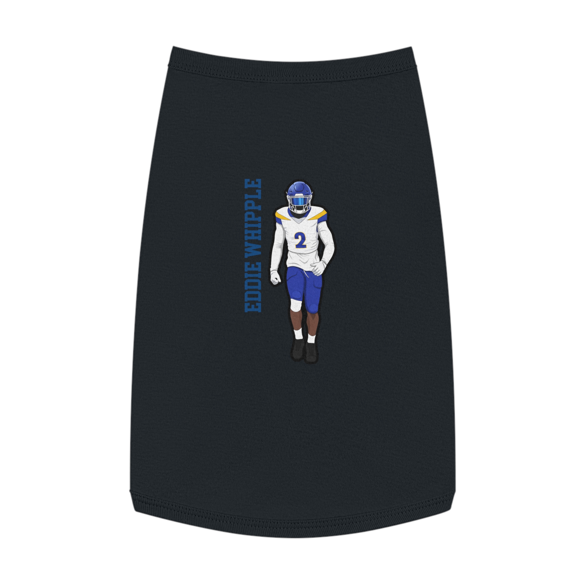 Pet Tank Top — character_name_vertical in Black
