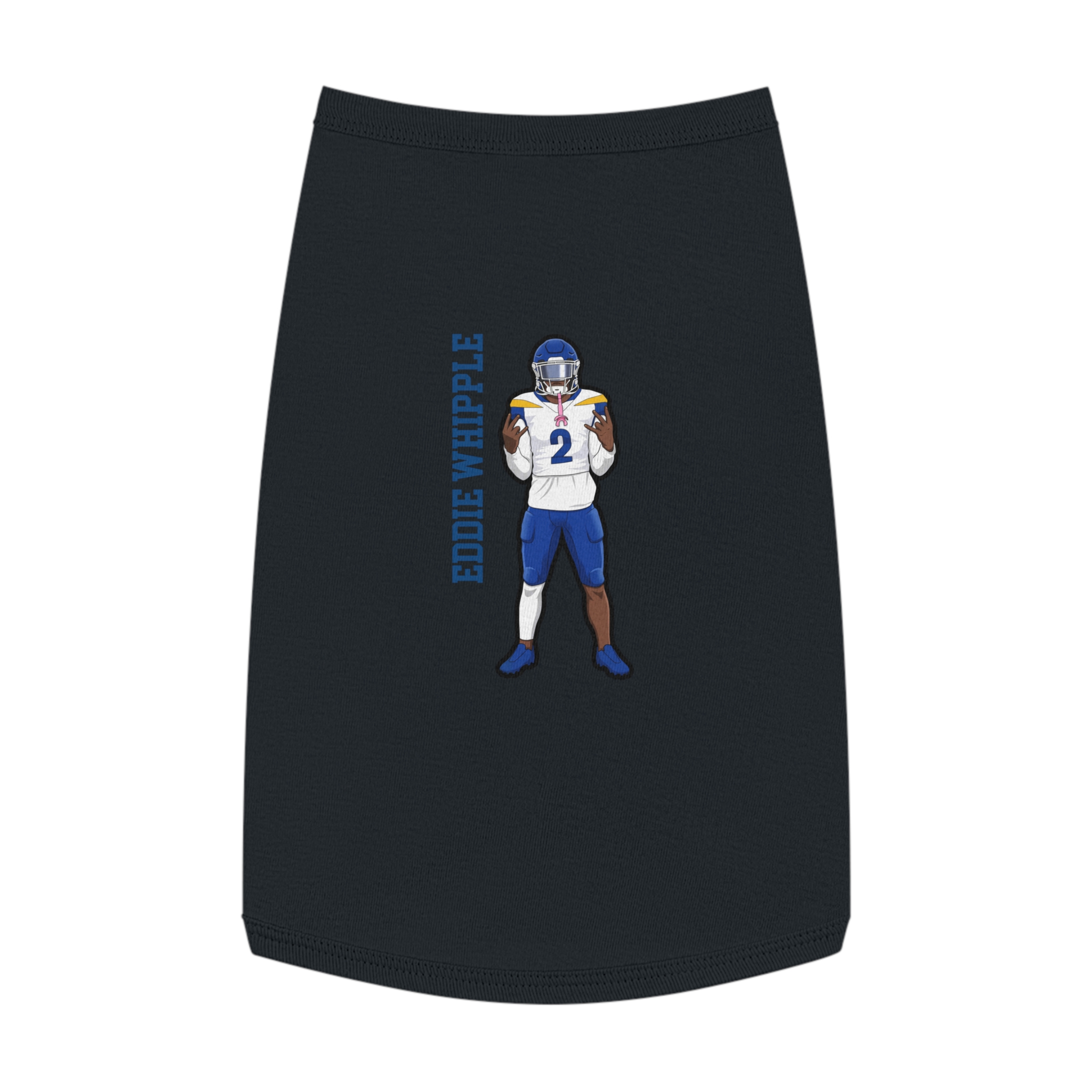 Pet Tank Top — character_name_vertical in White