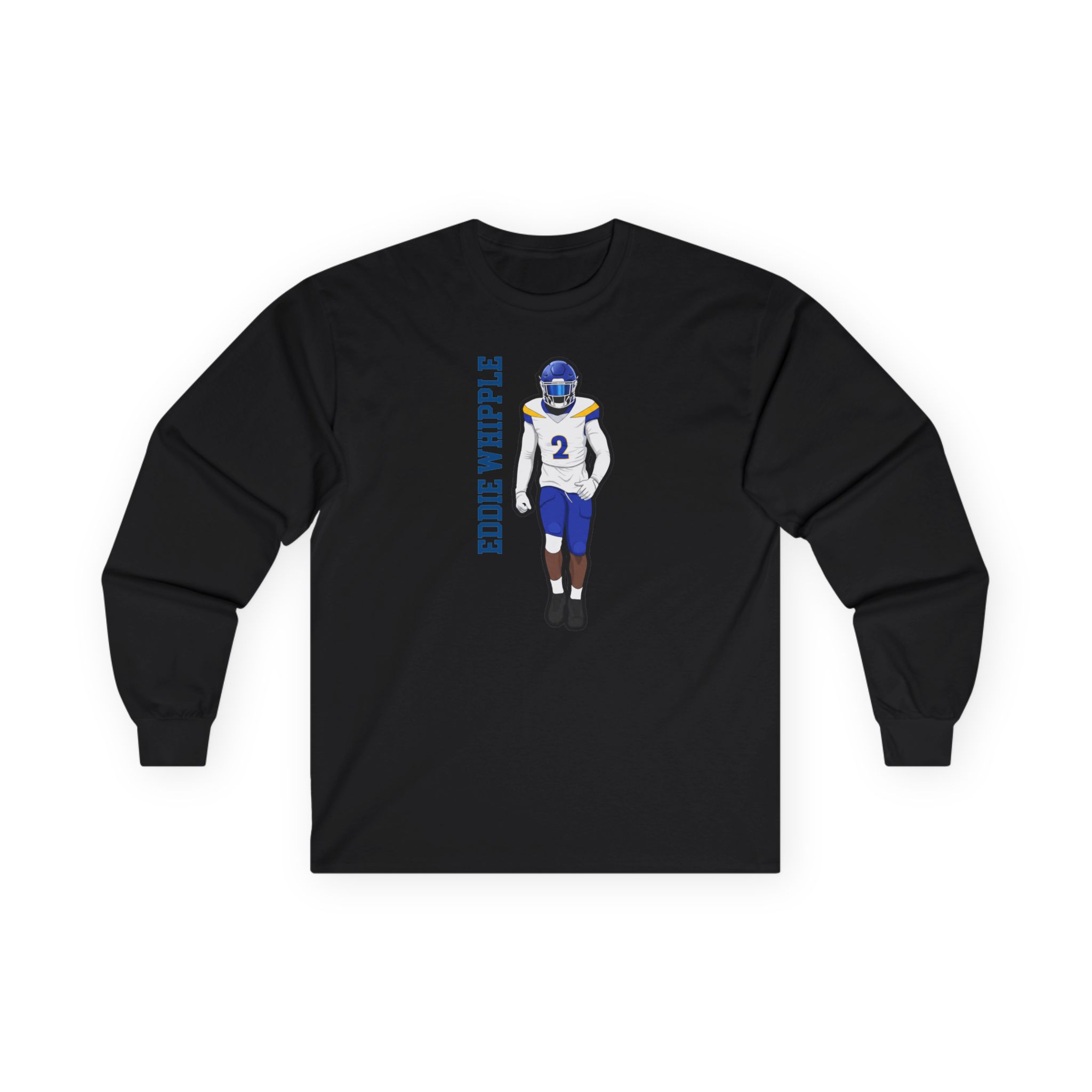 Long Sleeve Tee — character_name_vertical in Black