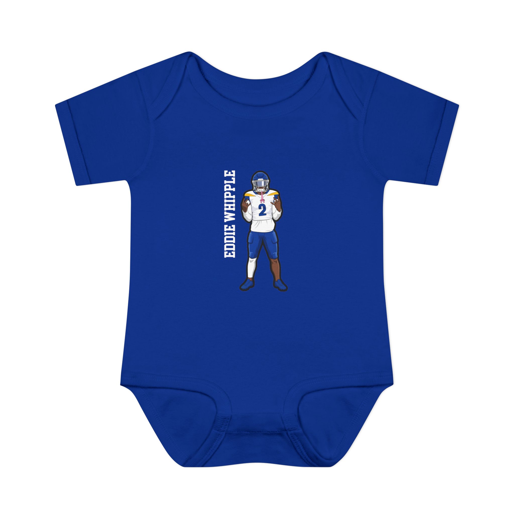 Baby Onesie — character_name_vertical in Royal