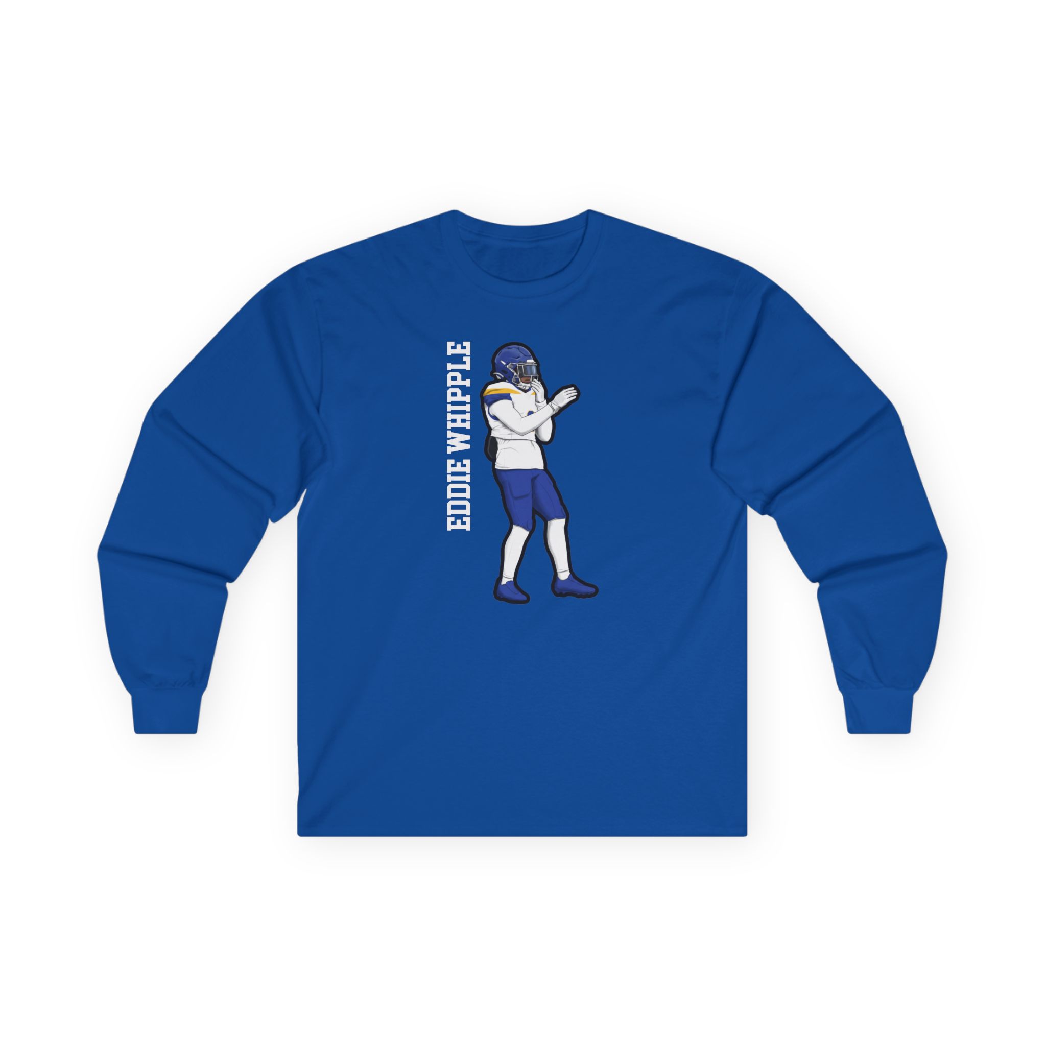 Long Sleeve Tee — character_name_vertical in Royal