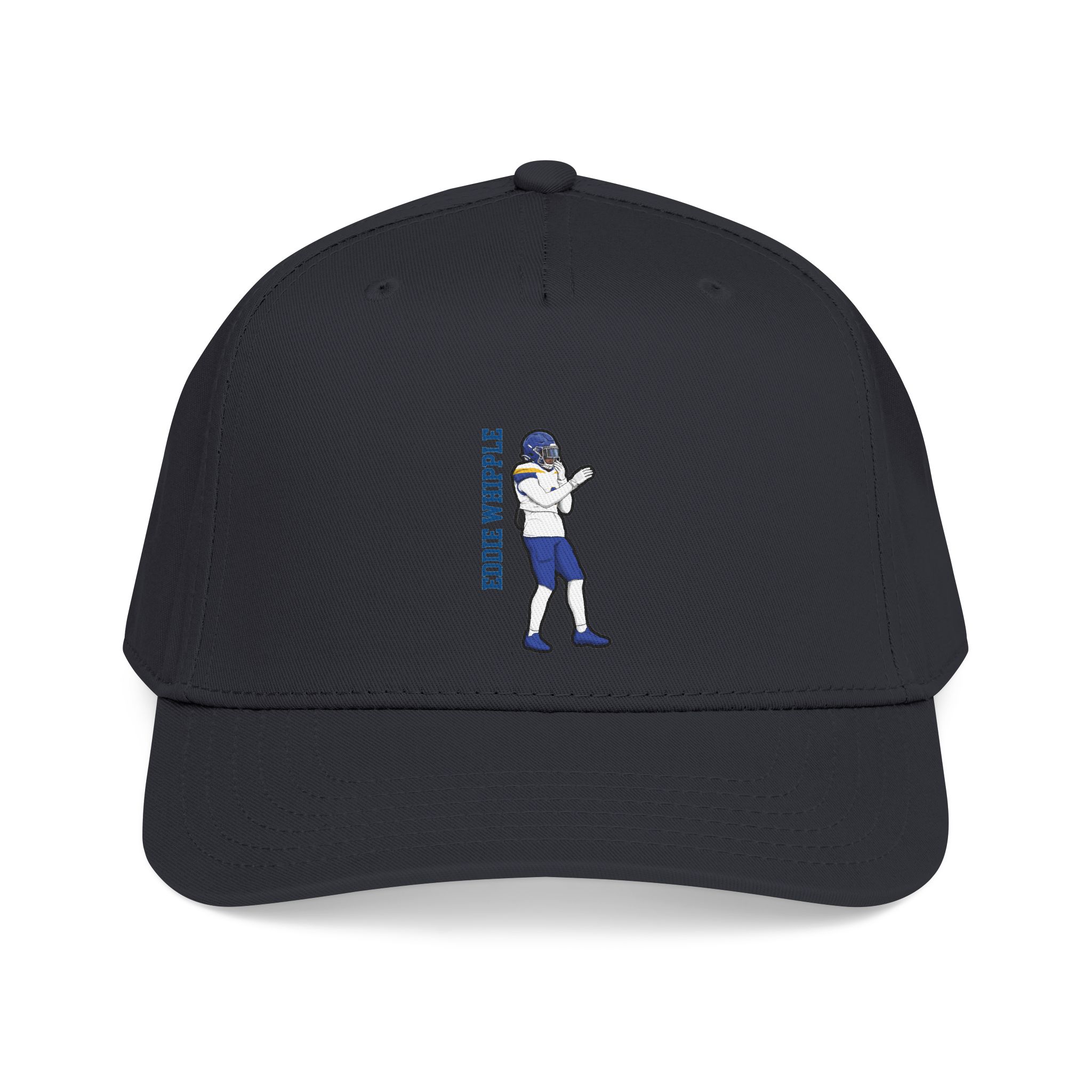 Baseball Cap — character_name_vertical in Black
