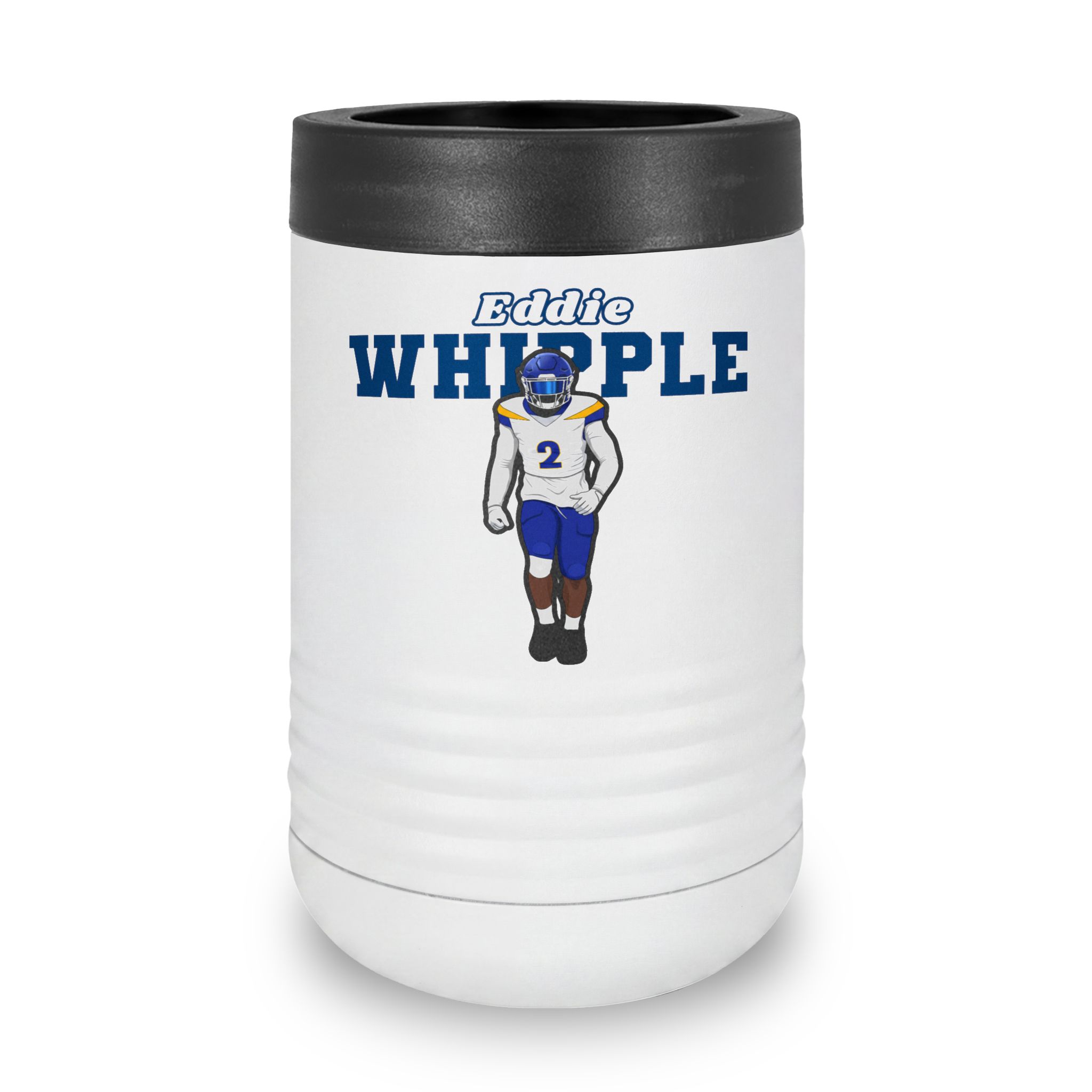 Stainless Can Cooler — character_name_arch in White