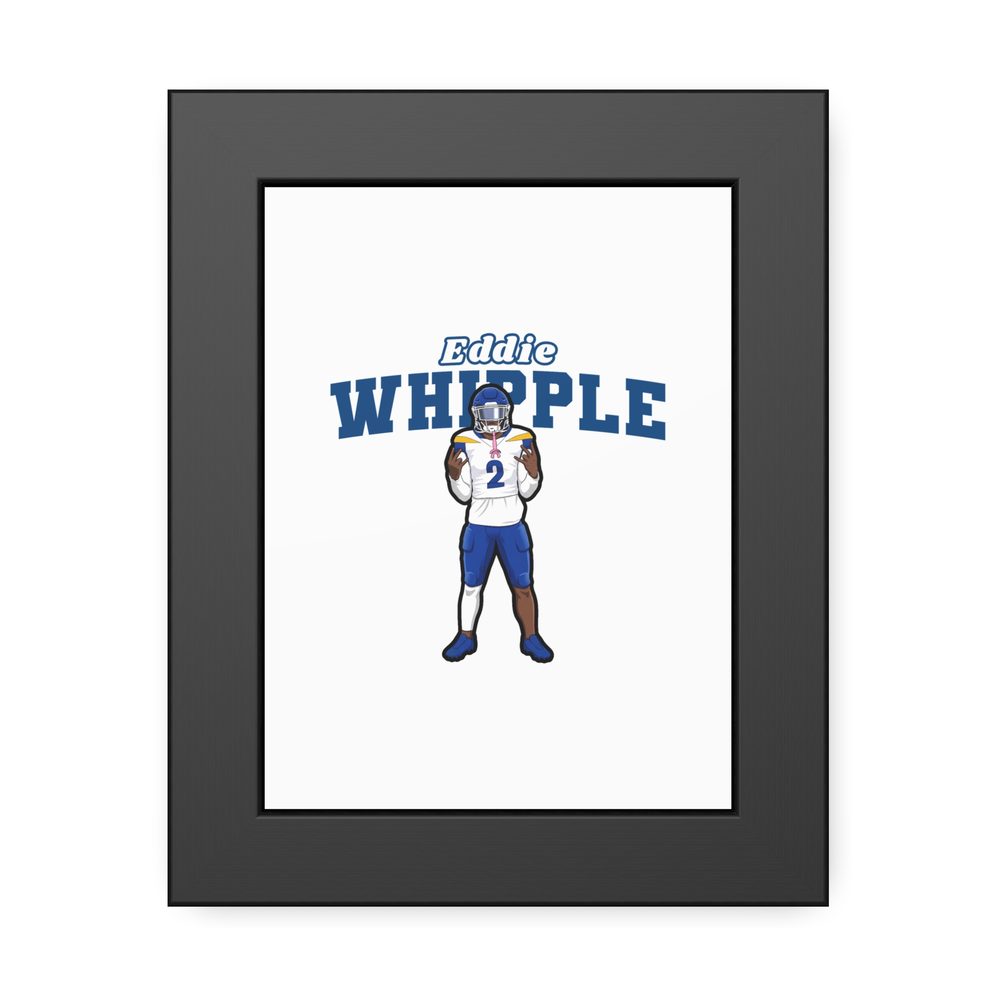 Framed Poster — character_name_arch in Black