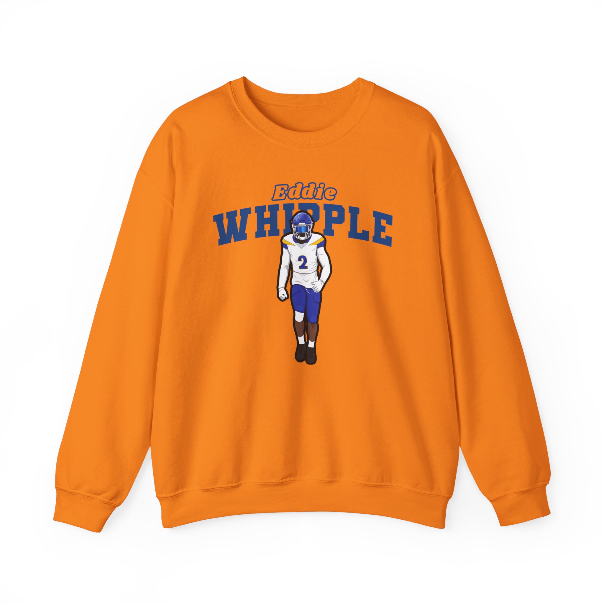 Crewneck Sweatshirt — character_name_arch in Orange