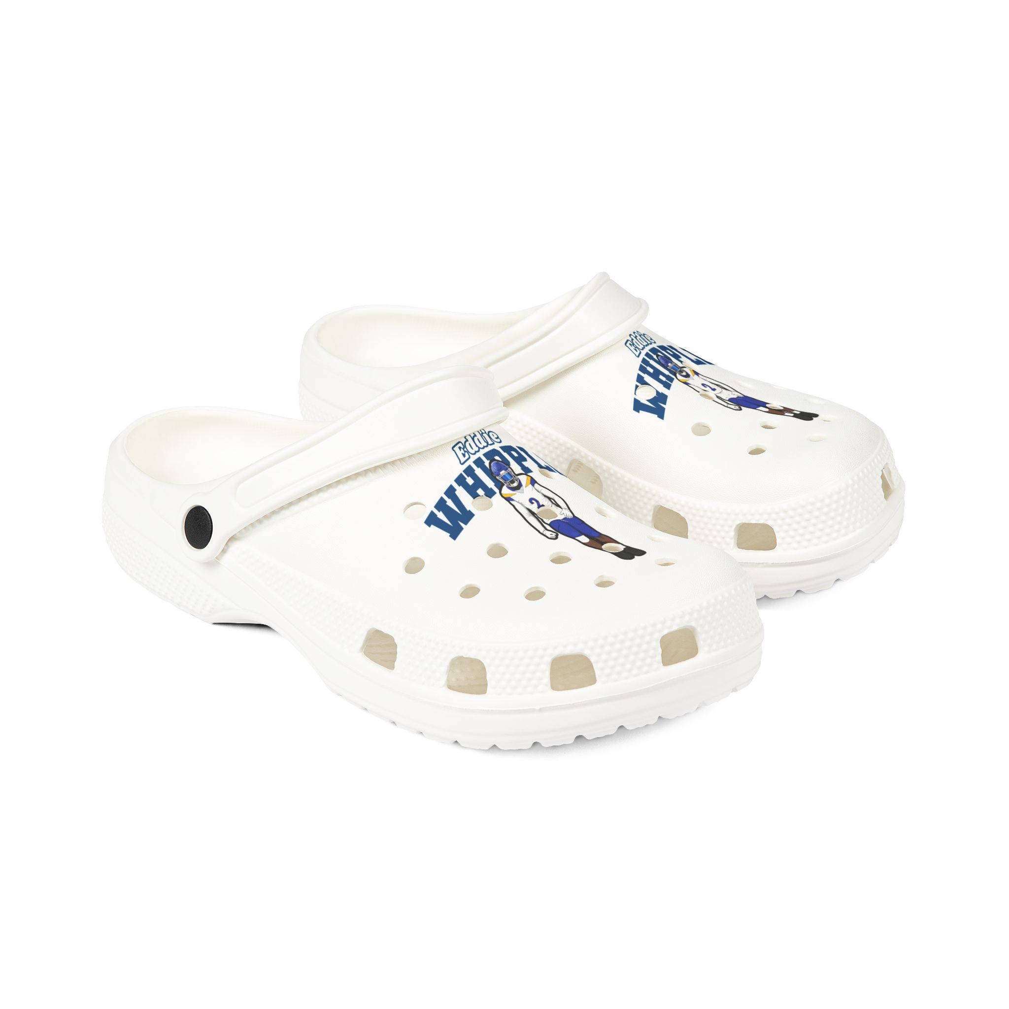 Rubber Clogs — character_name_arch in White