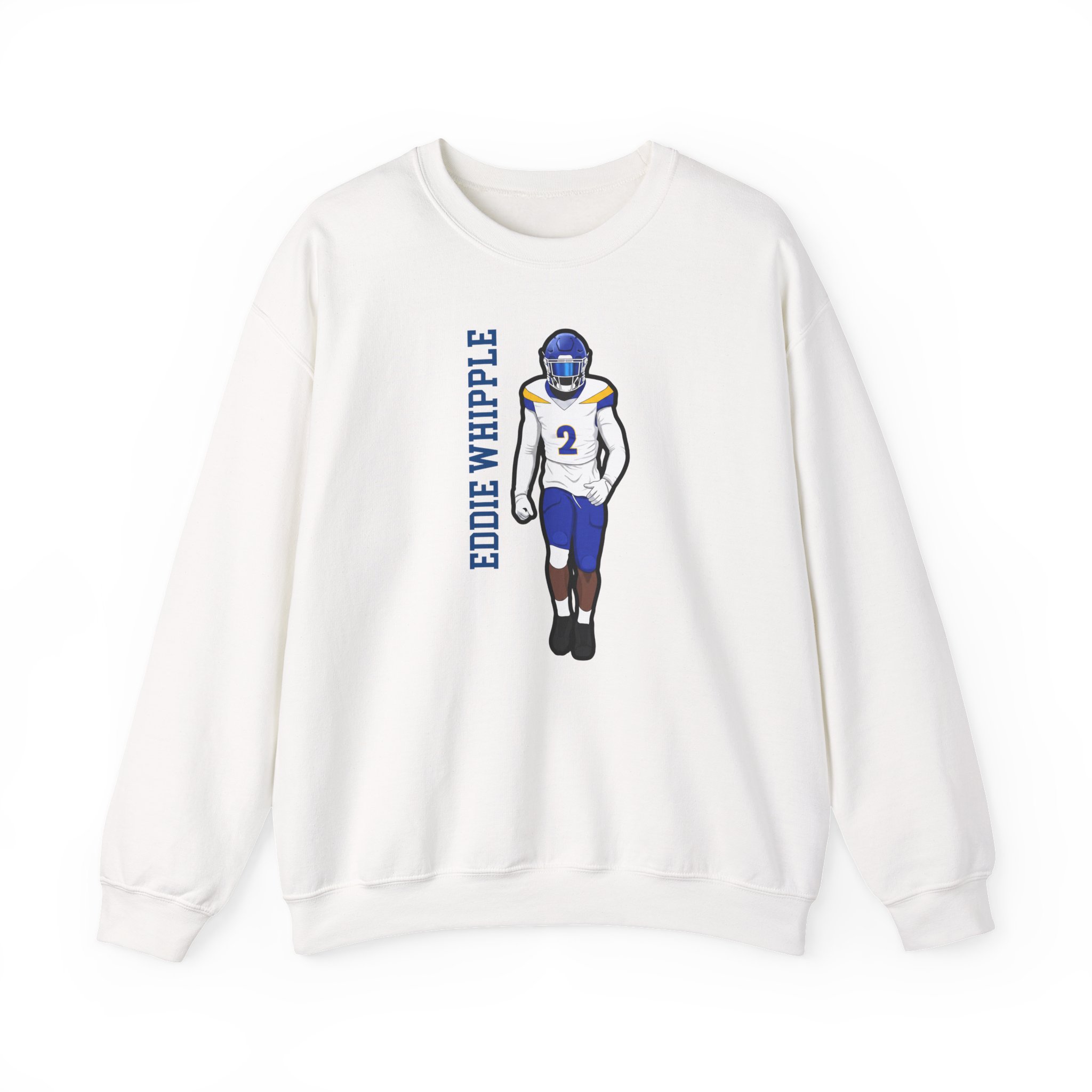 Crewneck Sweatshirt — character_name_vertical in White