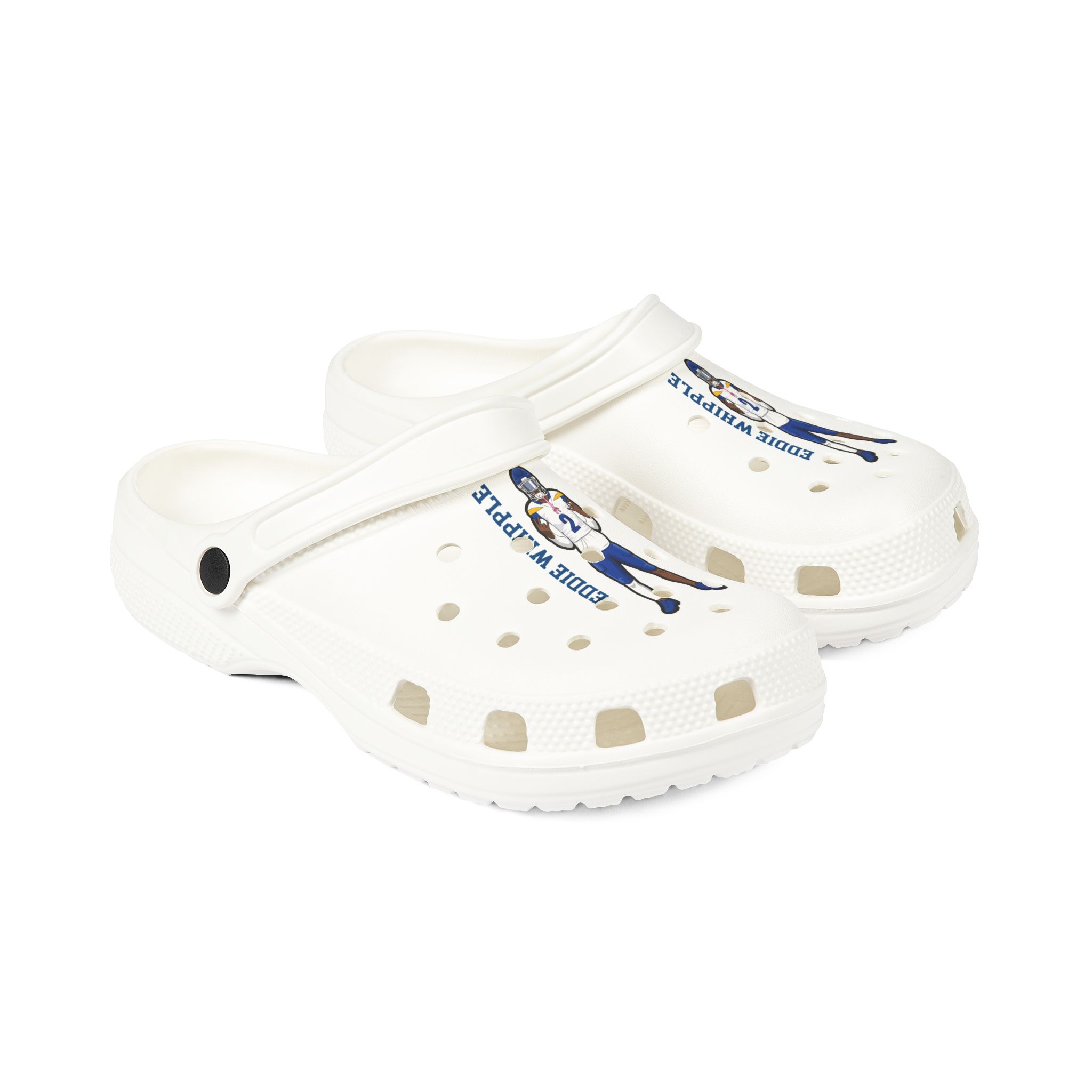 Rubber Clogs — character_name_vertical in White