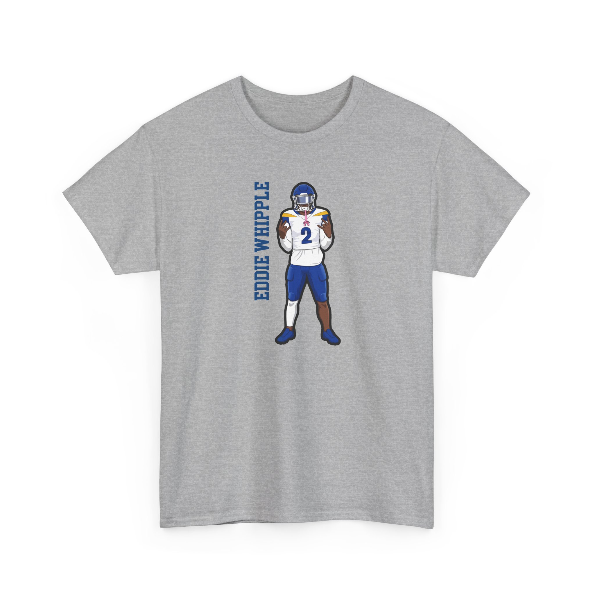 Tee — character_name_vertical in Grey