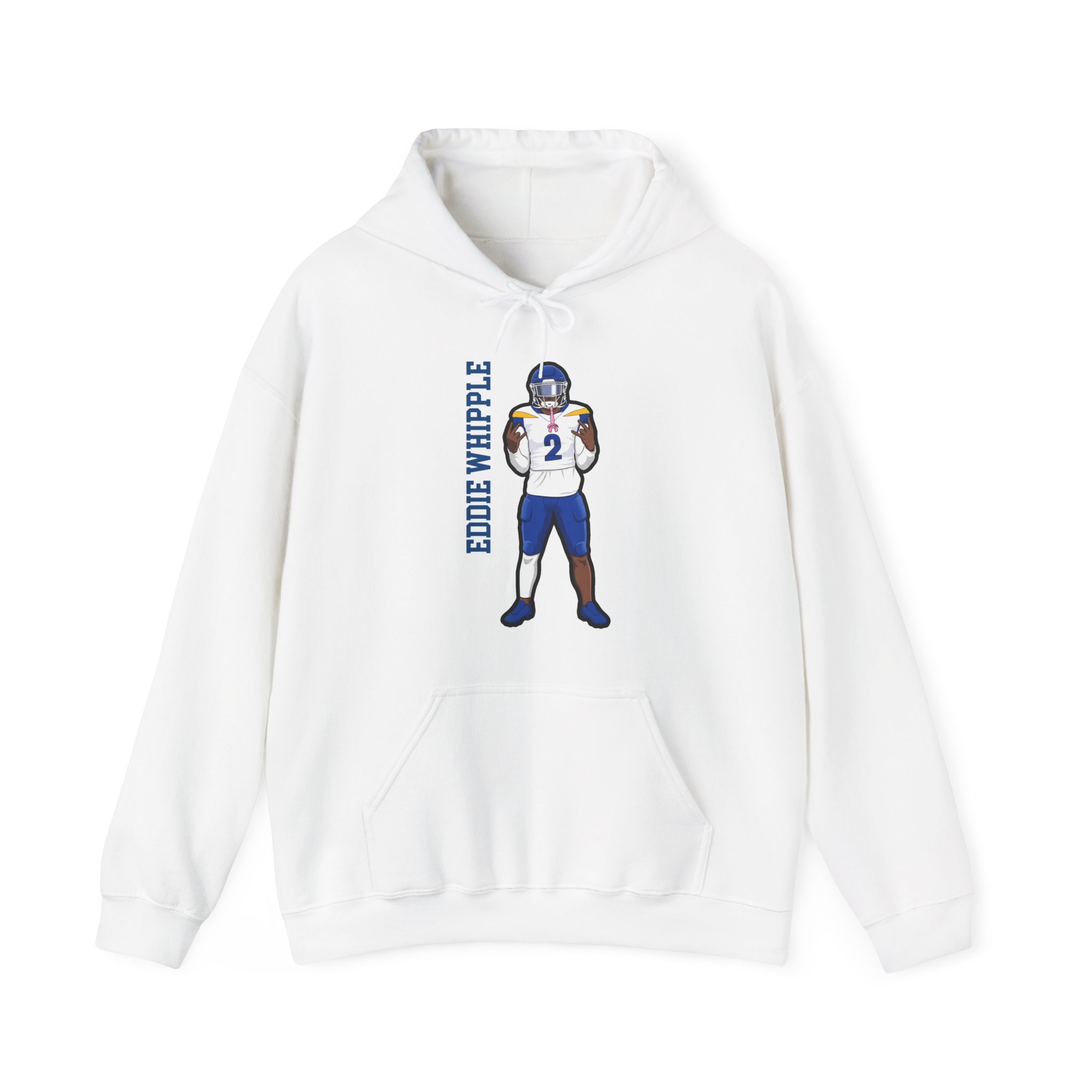 Hoodie — character_name_vertical in White