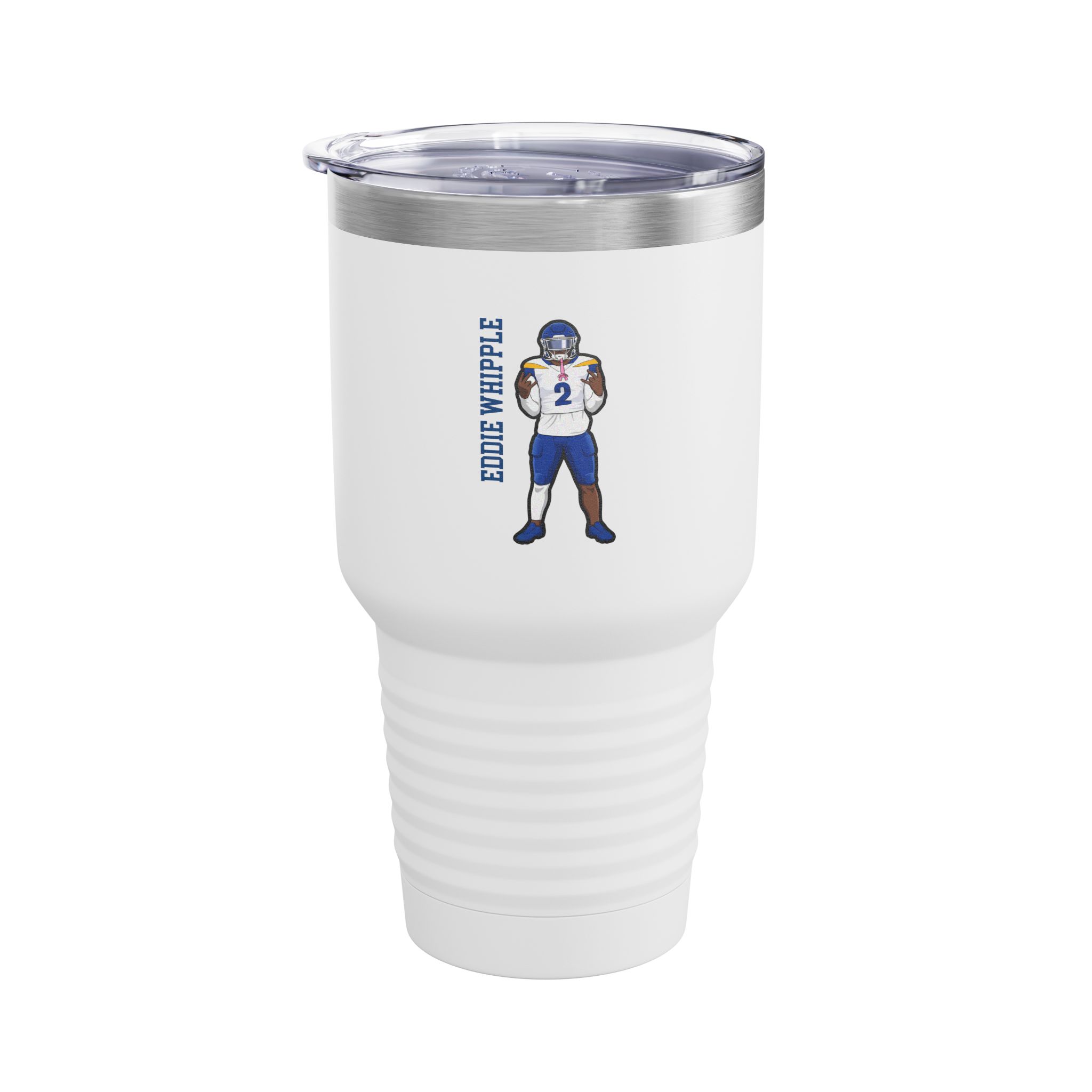 30oz Tumbler — character_name_vertical in White