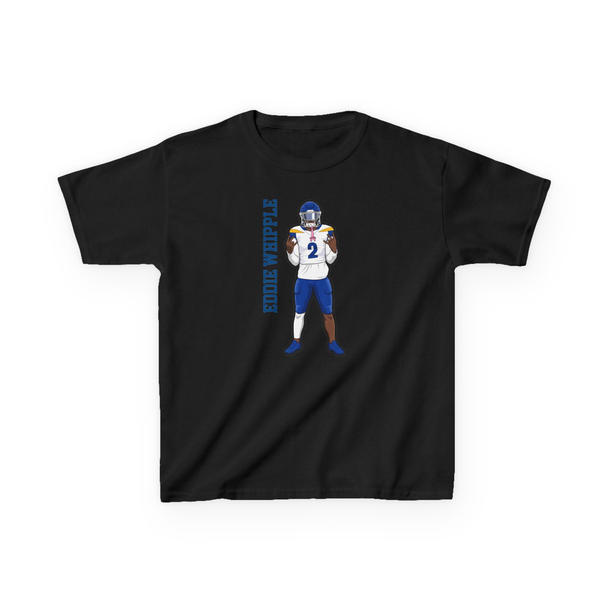 Youth Tee — character_name_vertical in Black